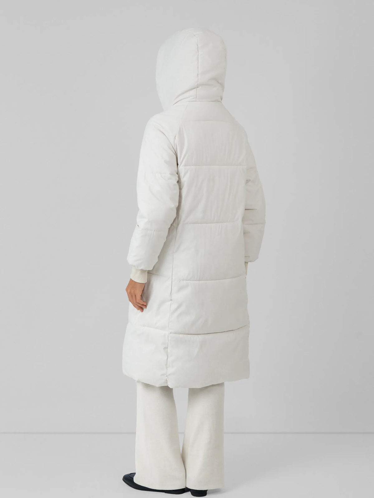 WarmCore™ klassisk lang vattert jakke med hette