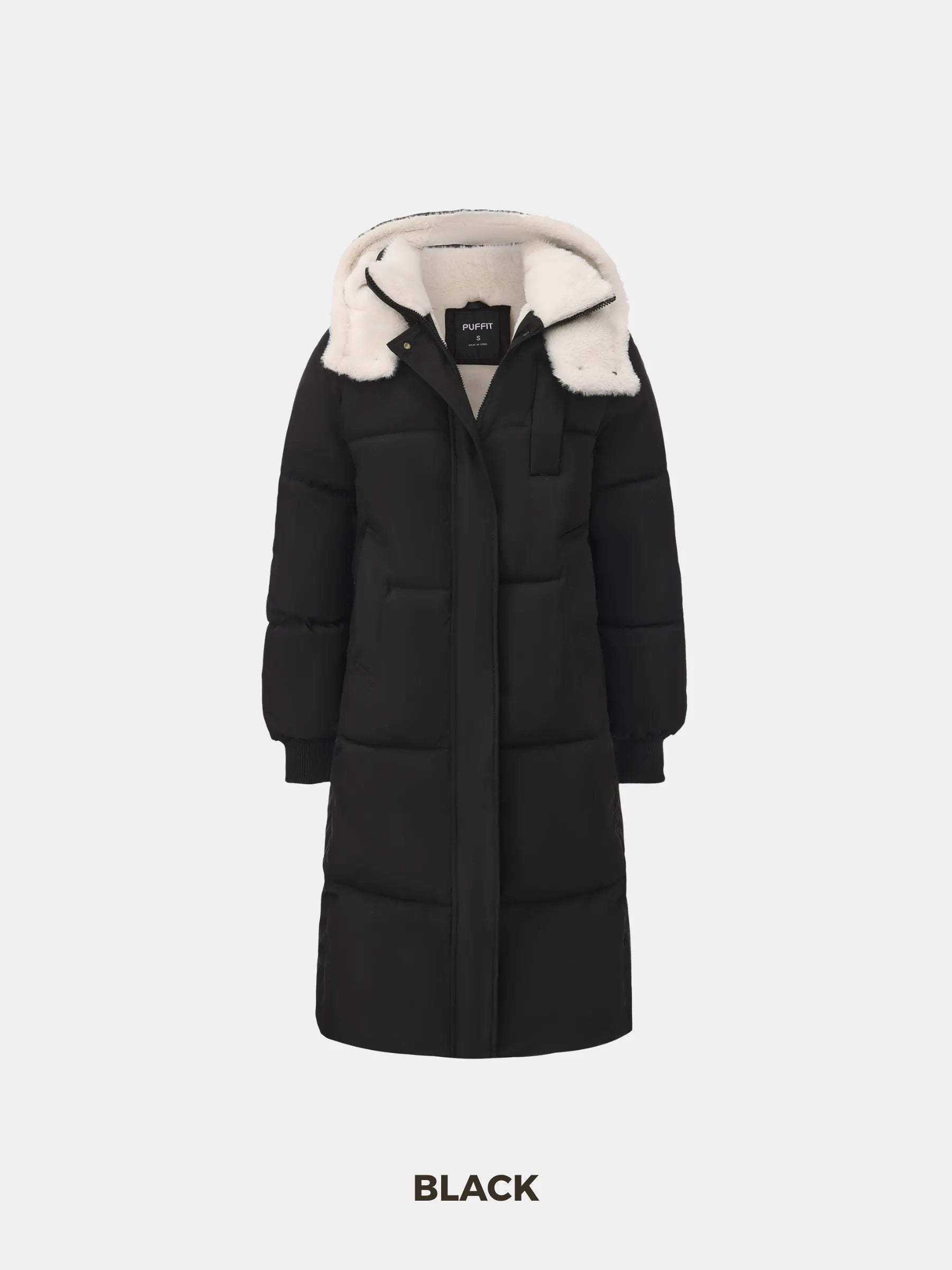 Chaqueta acolchada larga clásica con forro de piel sintética WarmCore™