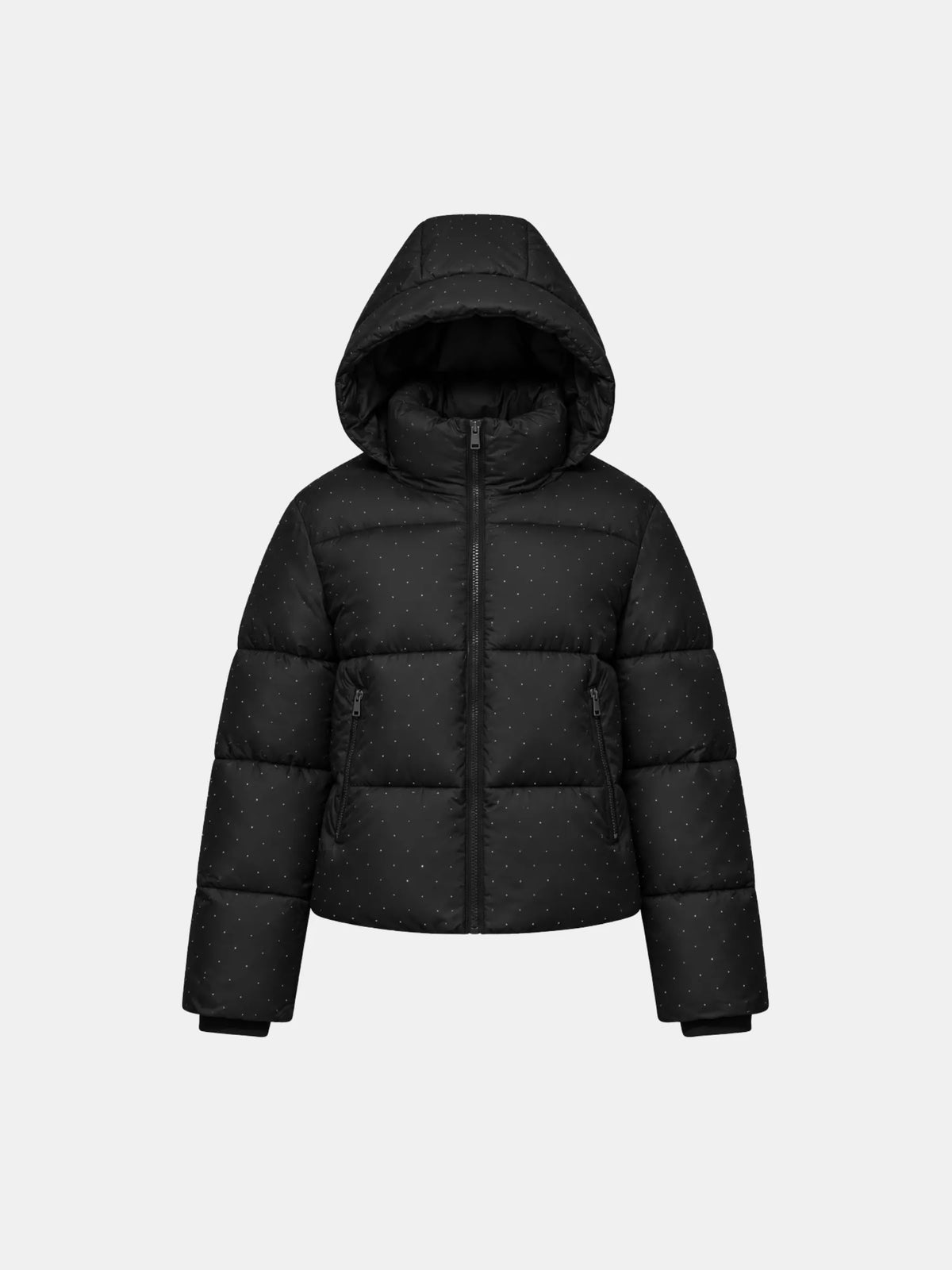 Piumino WarmCore™ lucido bordeaux con cappuccio rimovibile