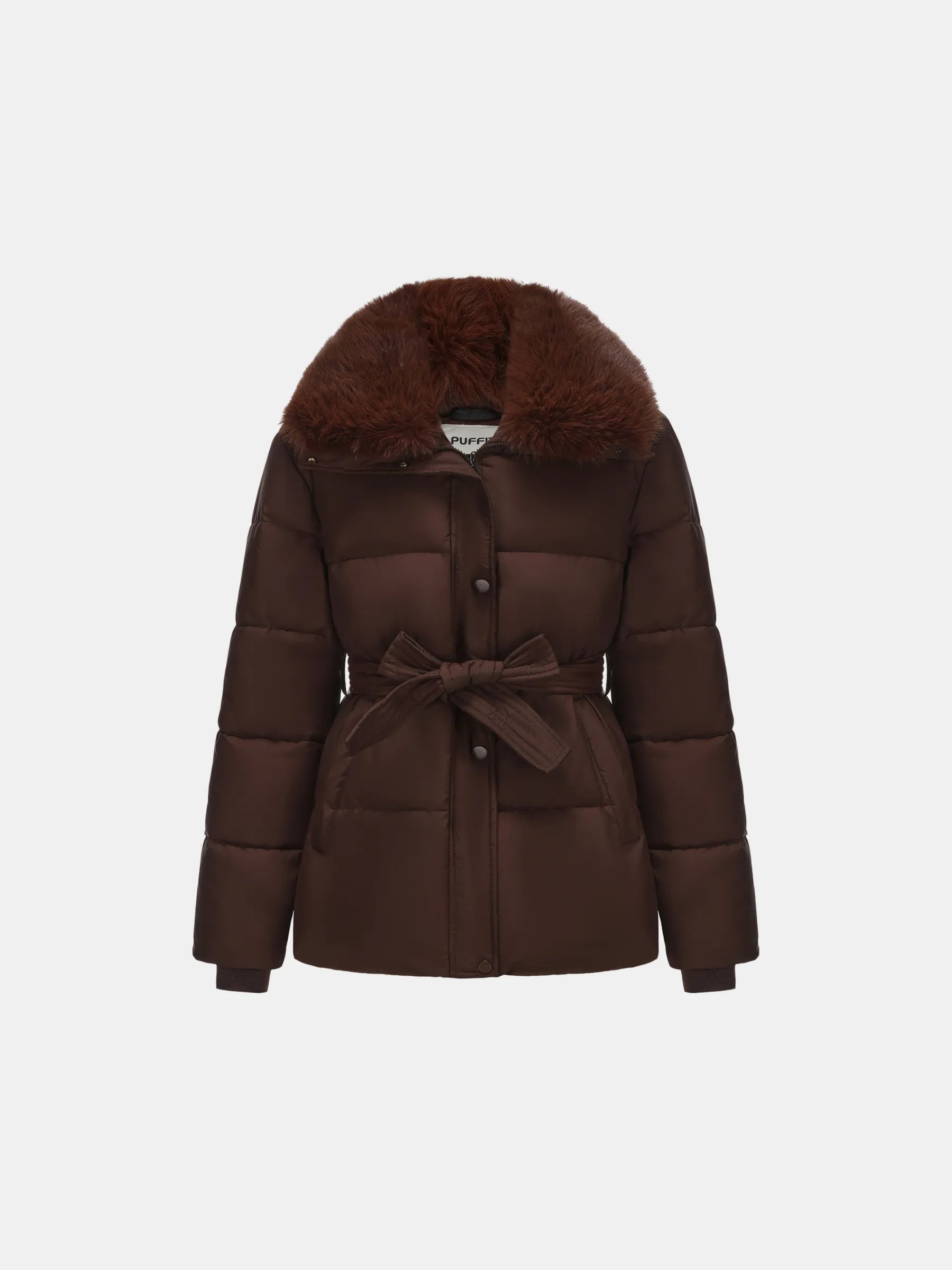 DETACHABLE FUR COMPACT PUFFER JACKET