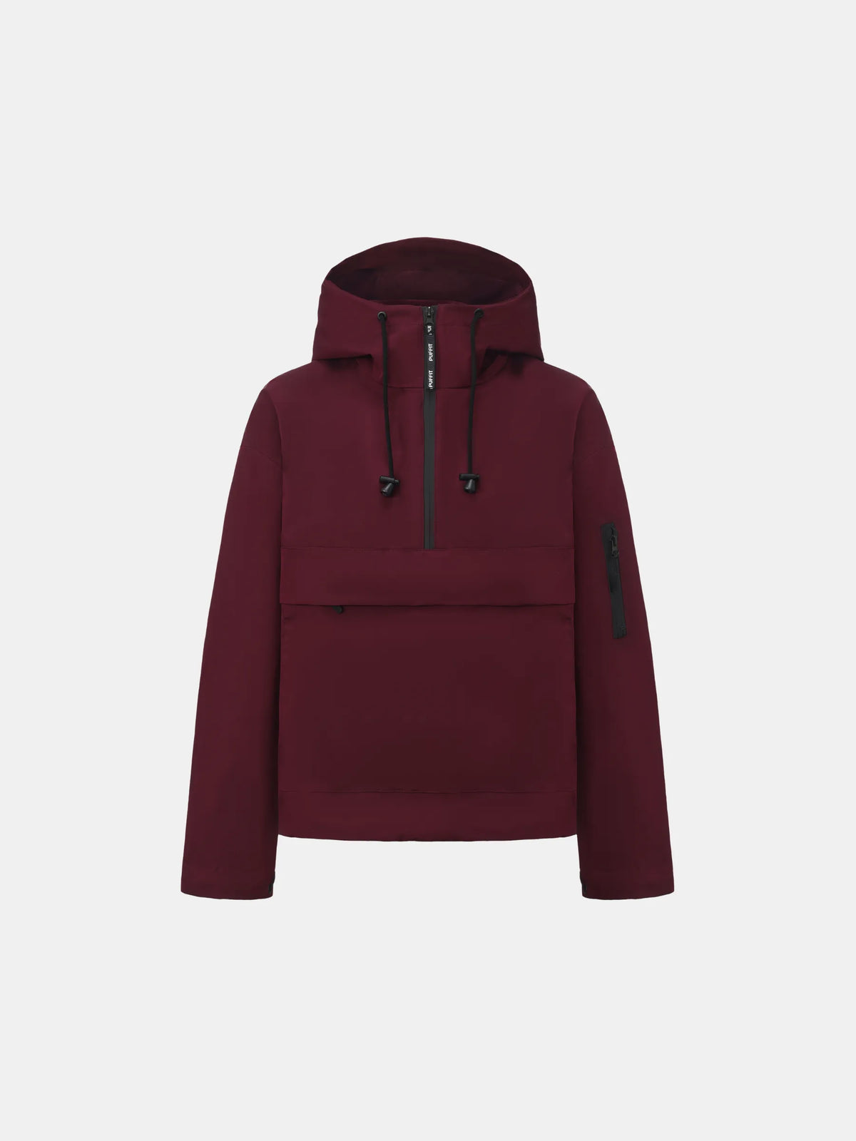 Sudadera impermeable con capucha STM-TEX™ Burgundy, corte clásico holgado