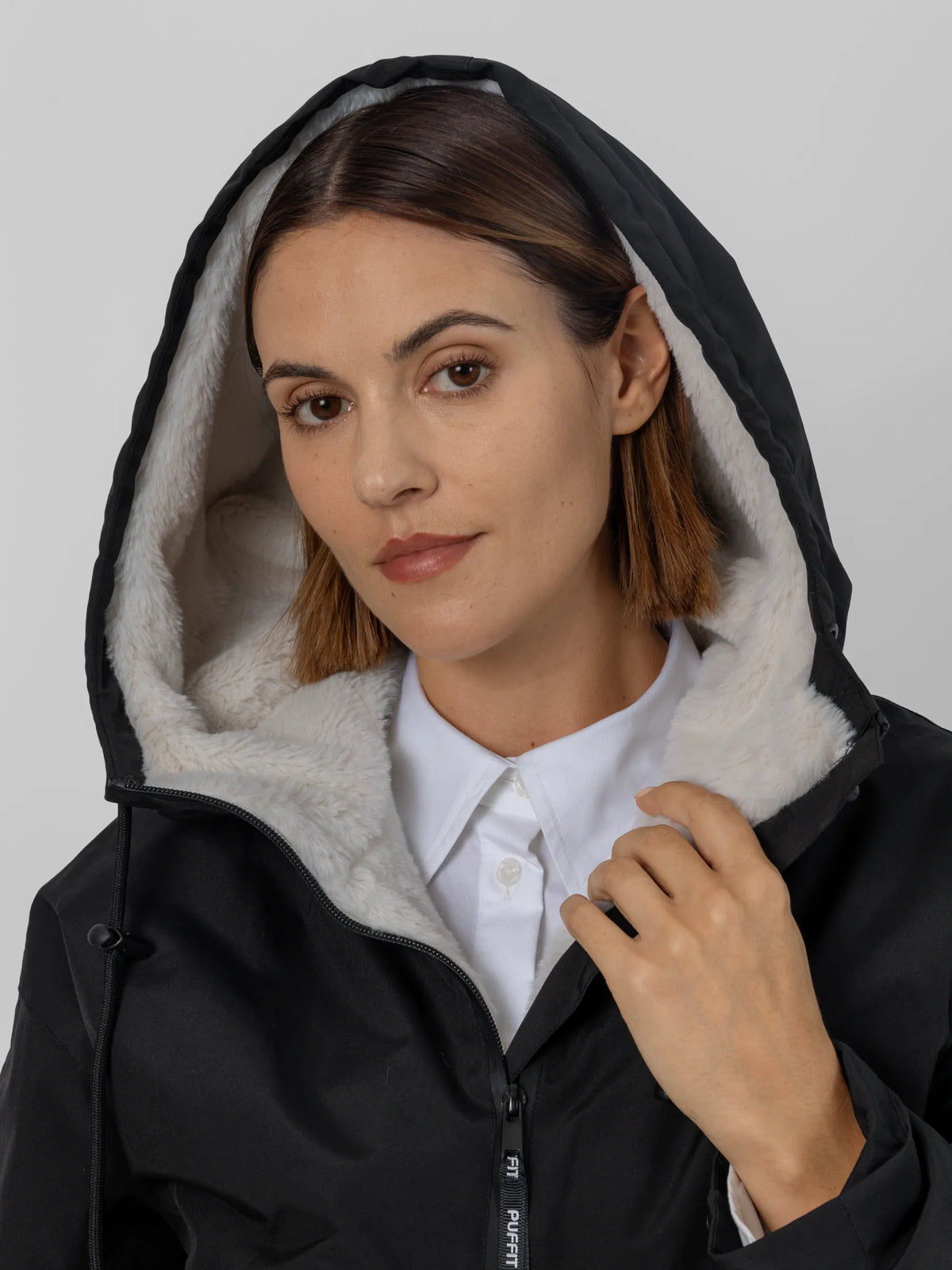 STM-TEX™ Faux Fur Lined Classic Relaxed Fit Rain Hoodie