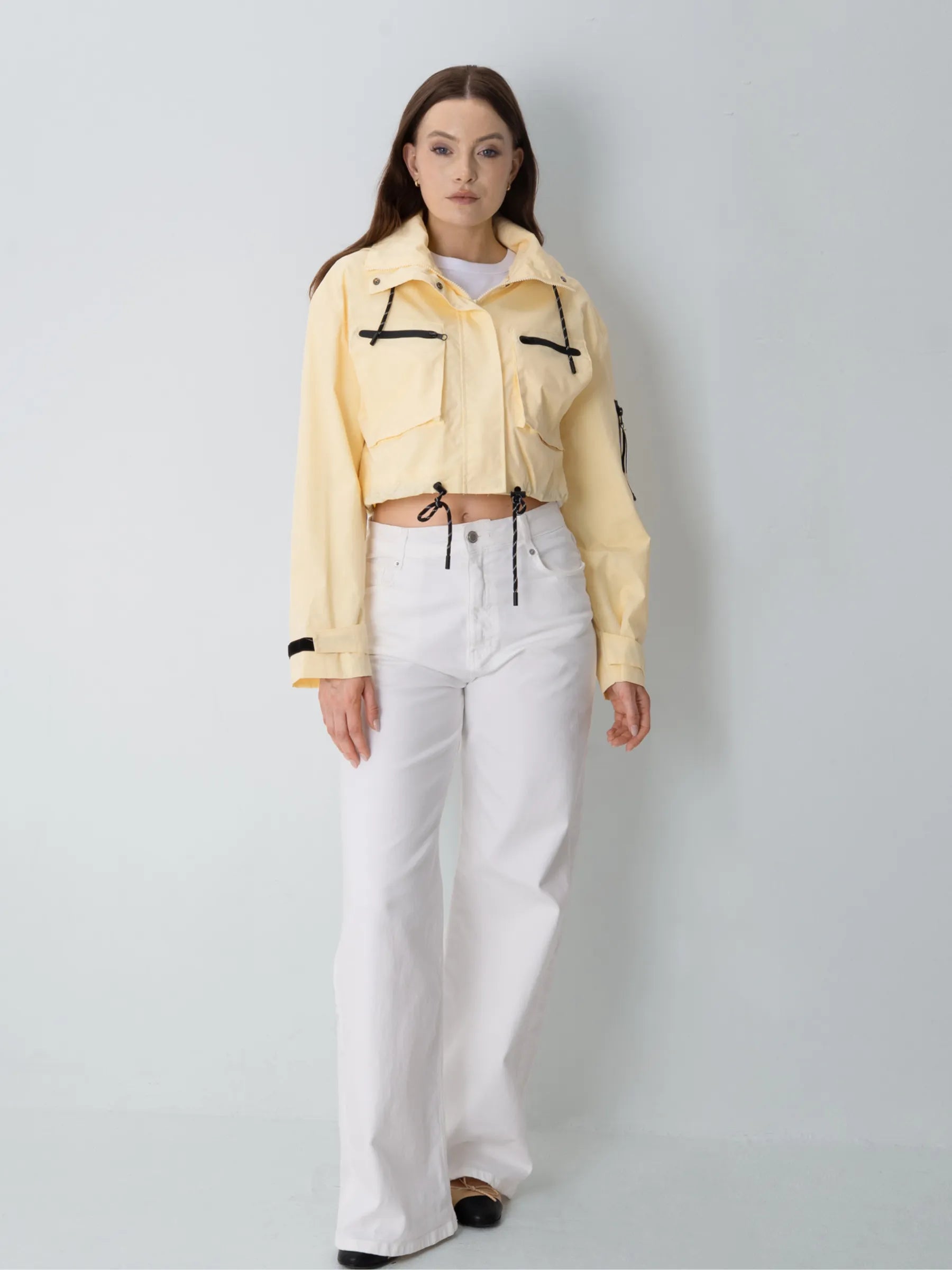 STM-TEX™ Summer Cropped Detached Hooded Rain Jacket
