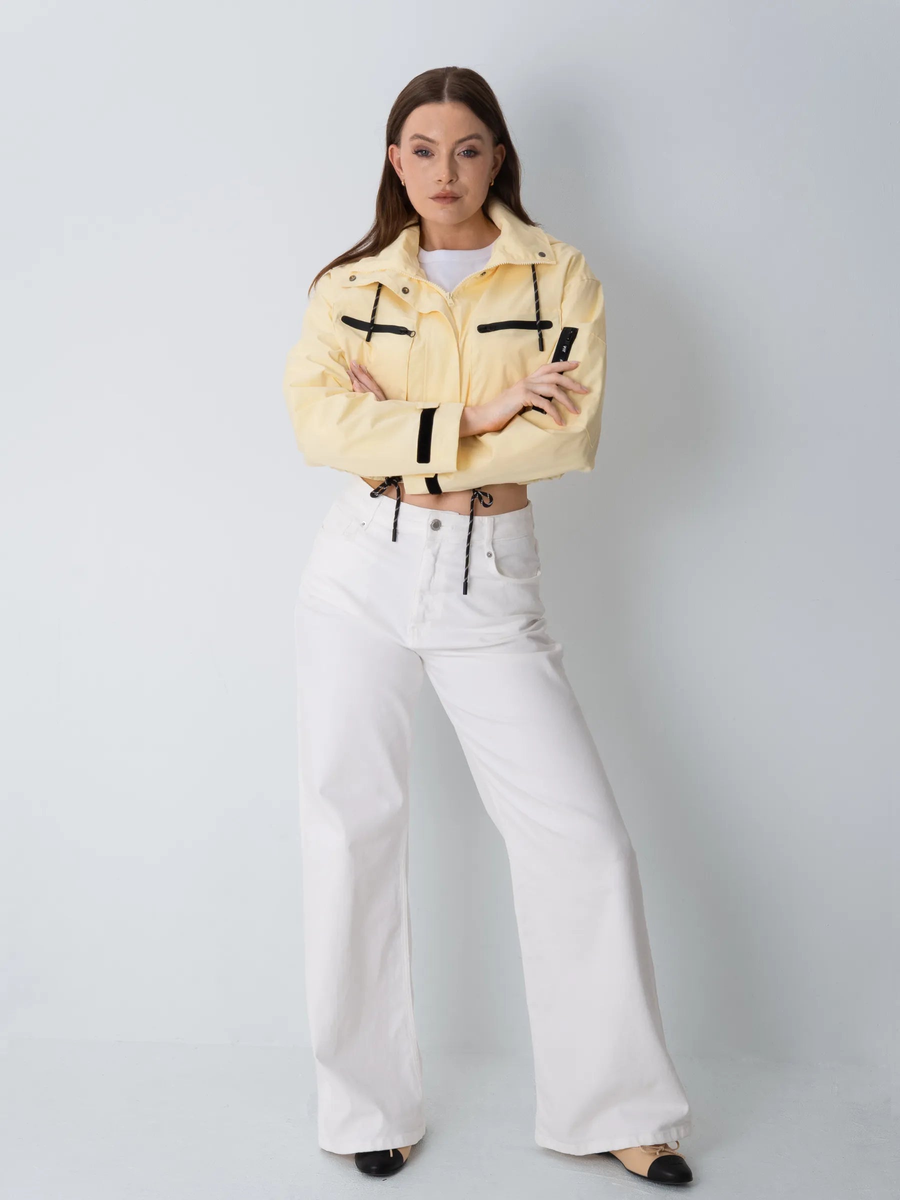 STM-TEX™ Summer Cropped Detached Hooded Rain Jacket - Stay Puffit