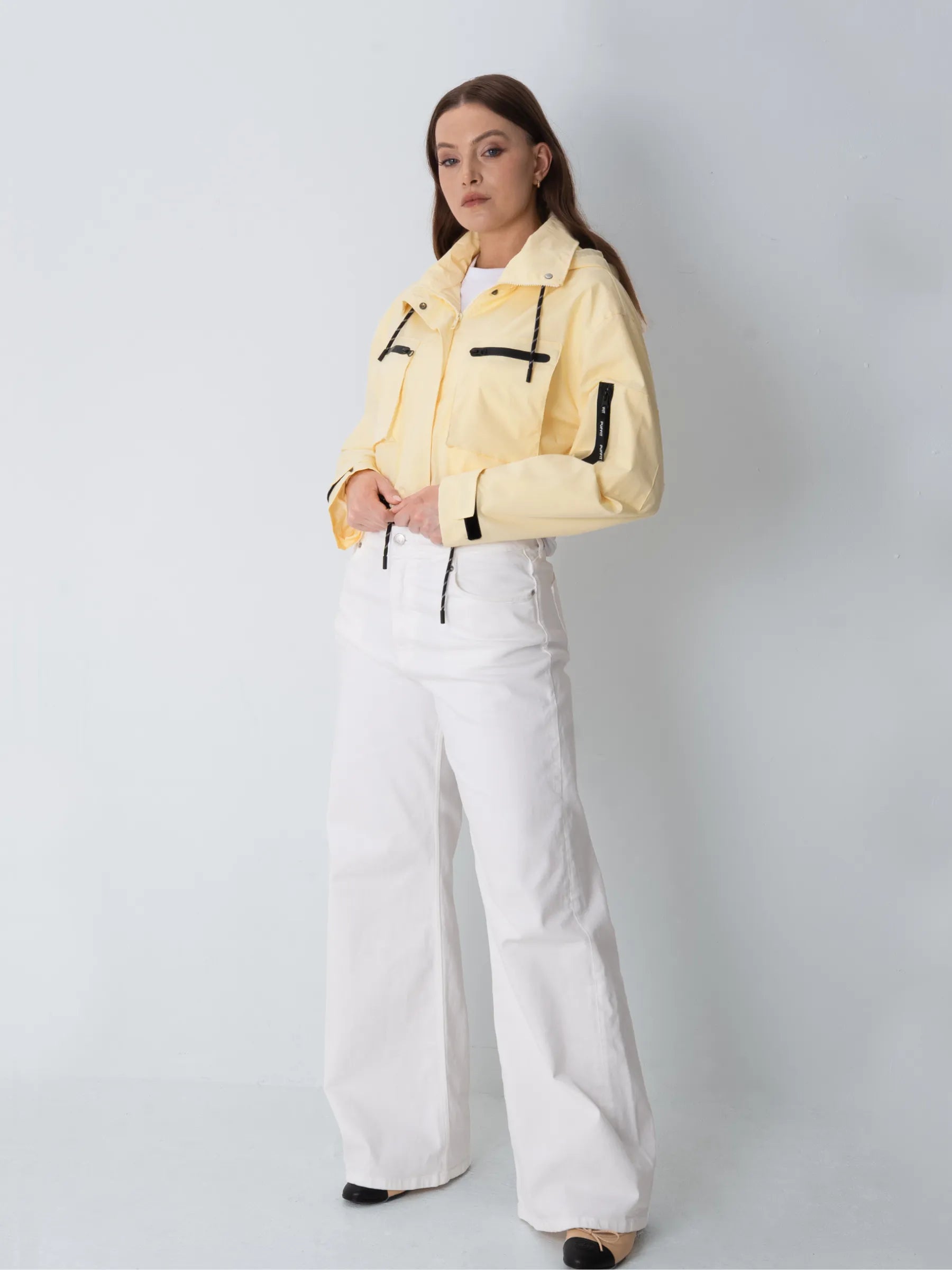 STM-TEX™ Summer Cropped Detached Hooded Rain Jacket - Stay Puffit