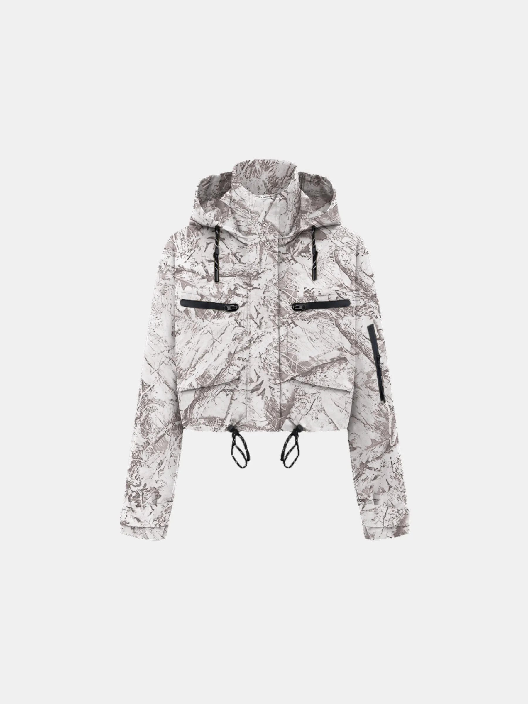 STM-TEX™ Mist Camo Cropped Detached Hooded Rain Jacket