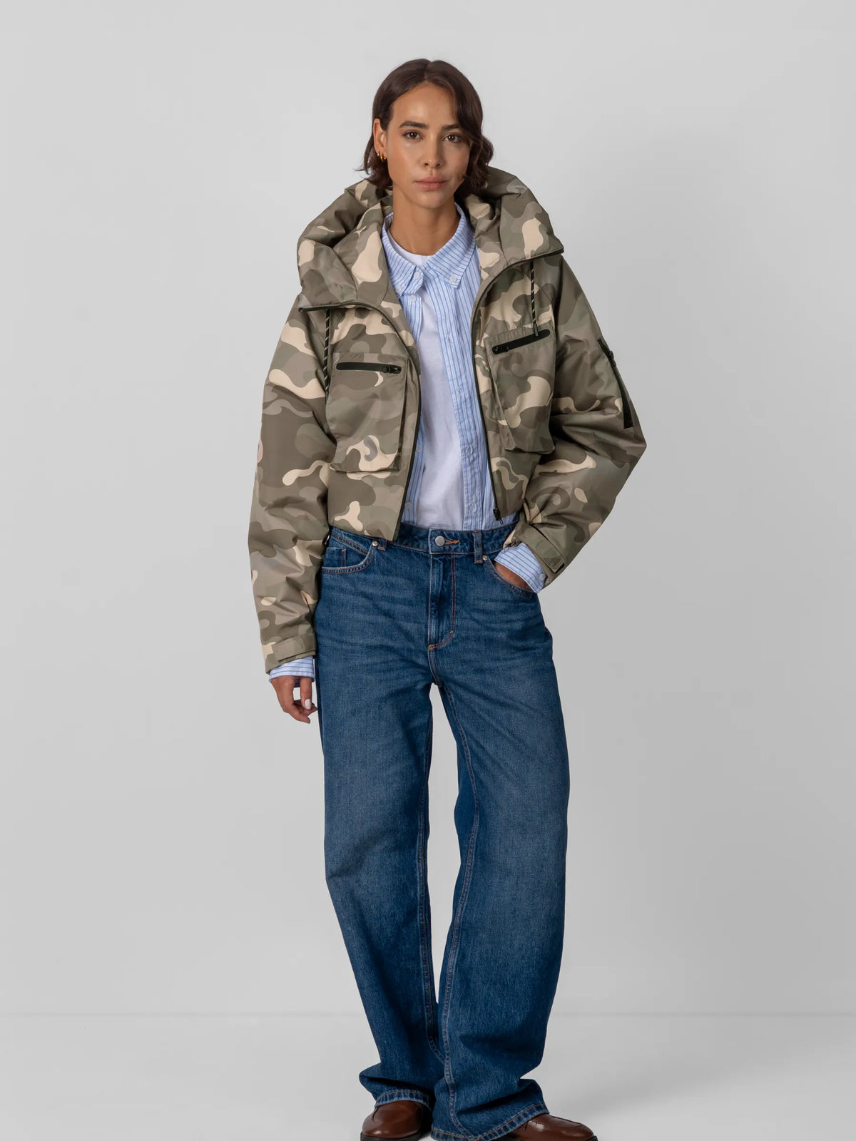 STM-TEX™ Elevated Padded Cropped Hooded Rain Jacket