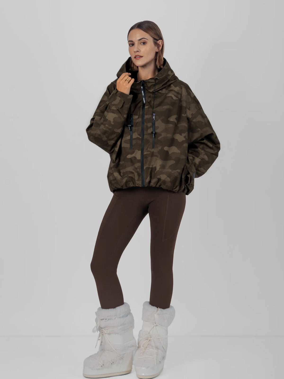 STM-TEX™ korte oversized regenjas met fleecevoering, één maat