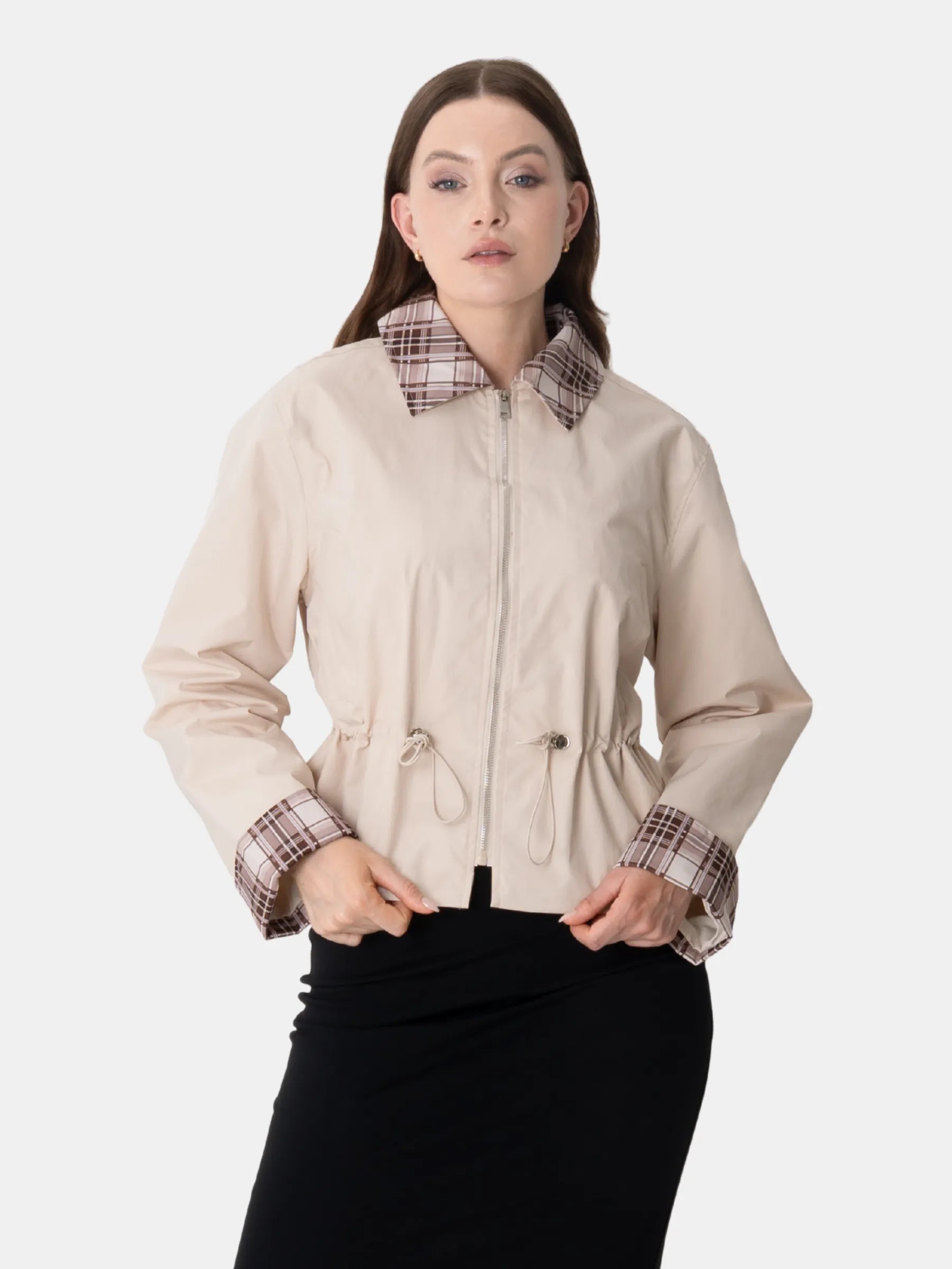 Effortless Style Summer Short Cinched Waist Barn Jacket