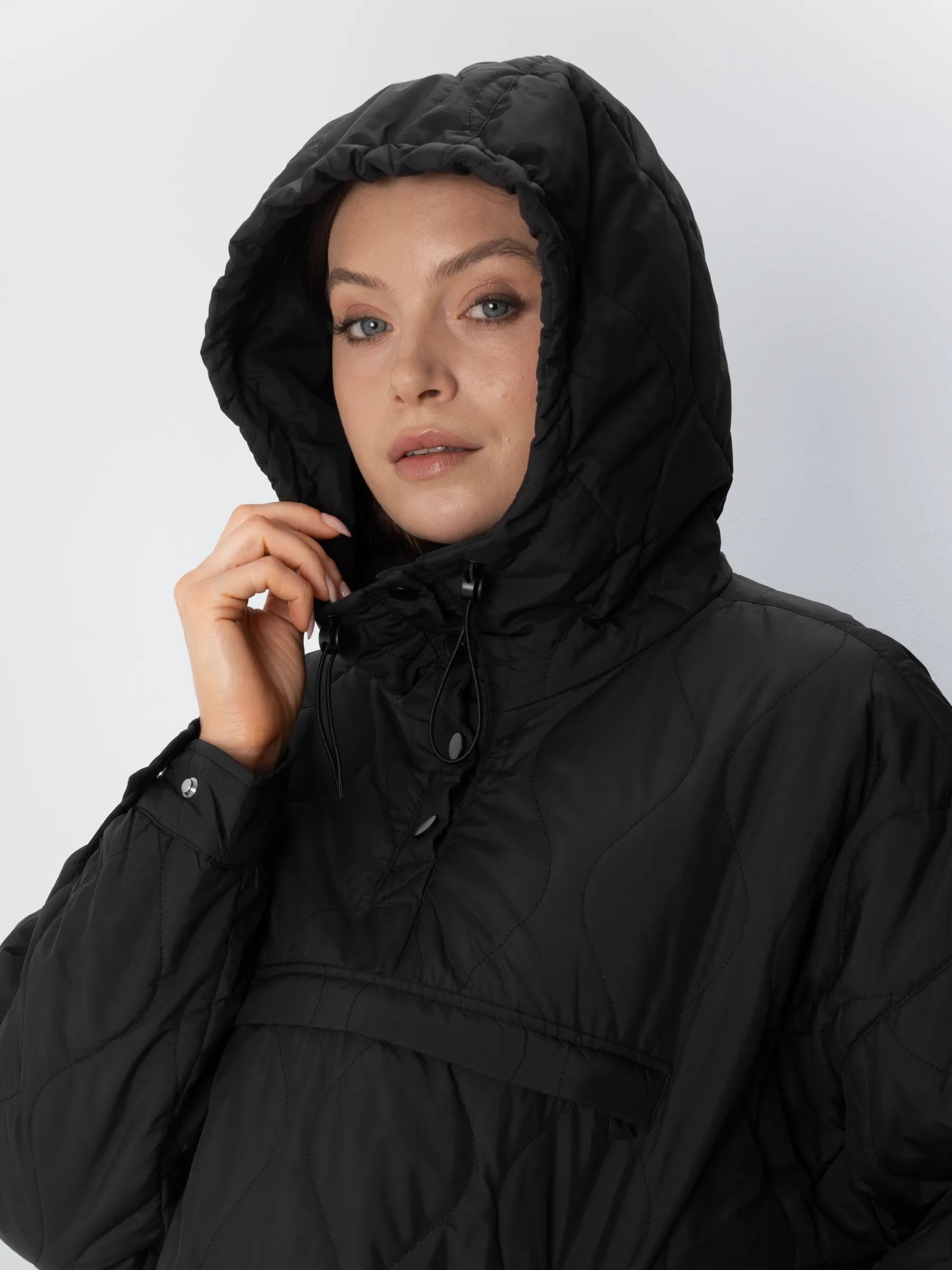 WarmCore™ Kangaroo Pocket Packable Quilted Puffer Hoodie