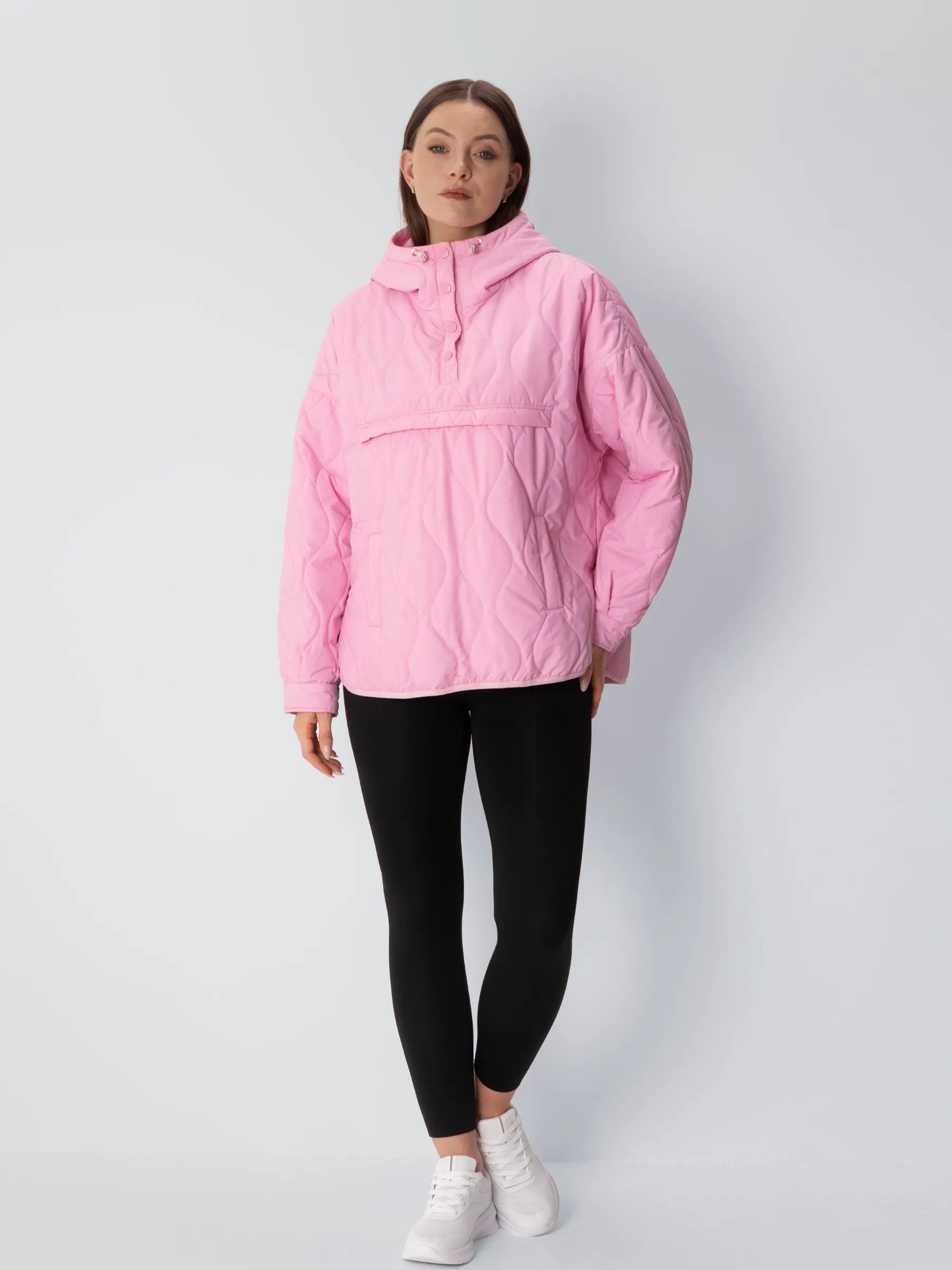 WarmCore™ Kangaroo Pocket Packable Quilted Puffer Hoodie