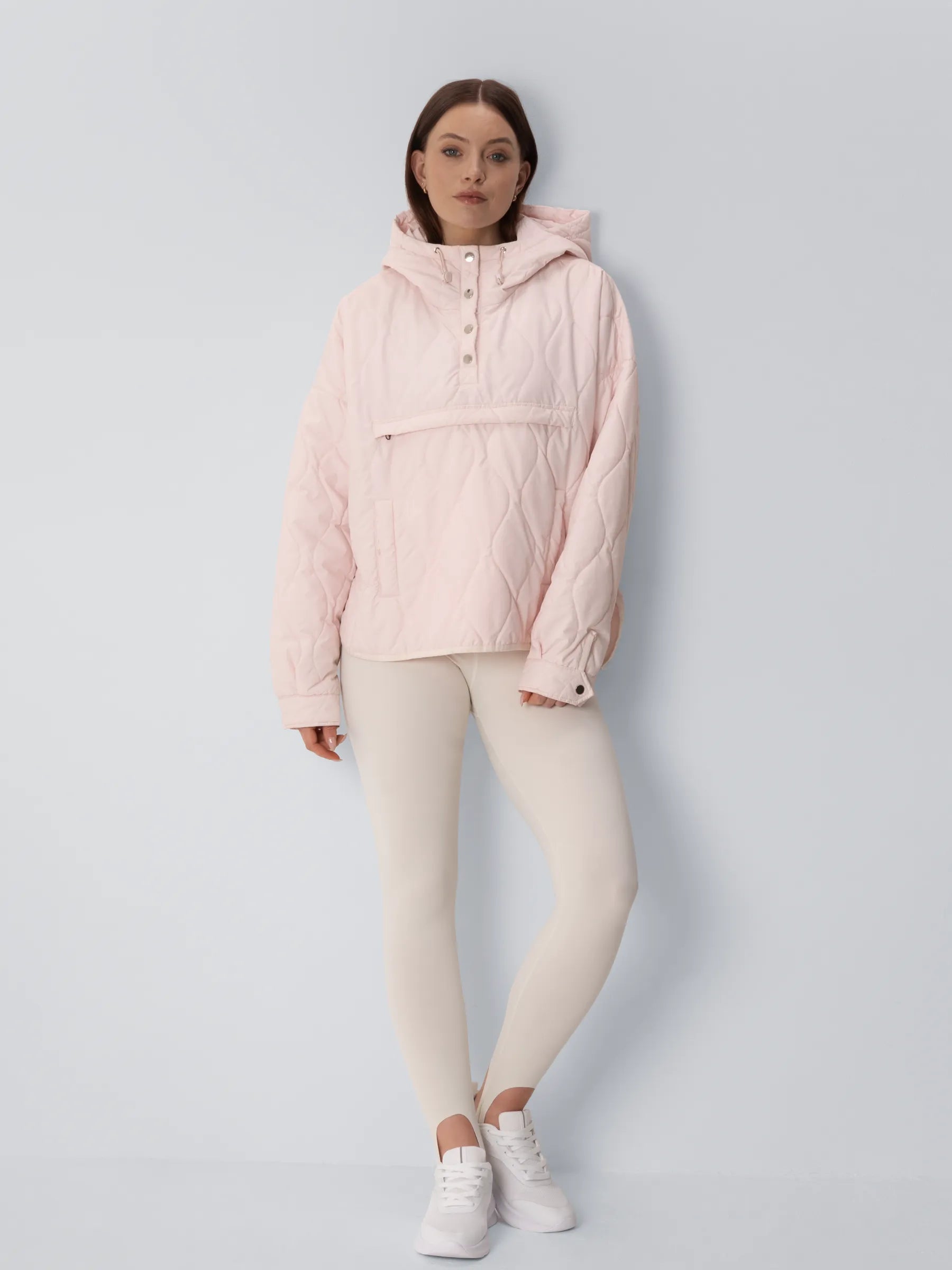 WarmCore™ Kangaroo Pocket Packable Quilted Puffer Hoodie