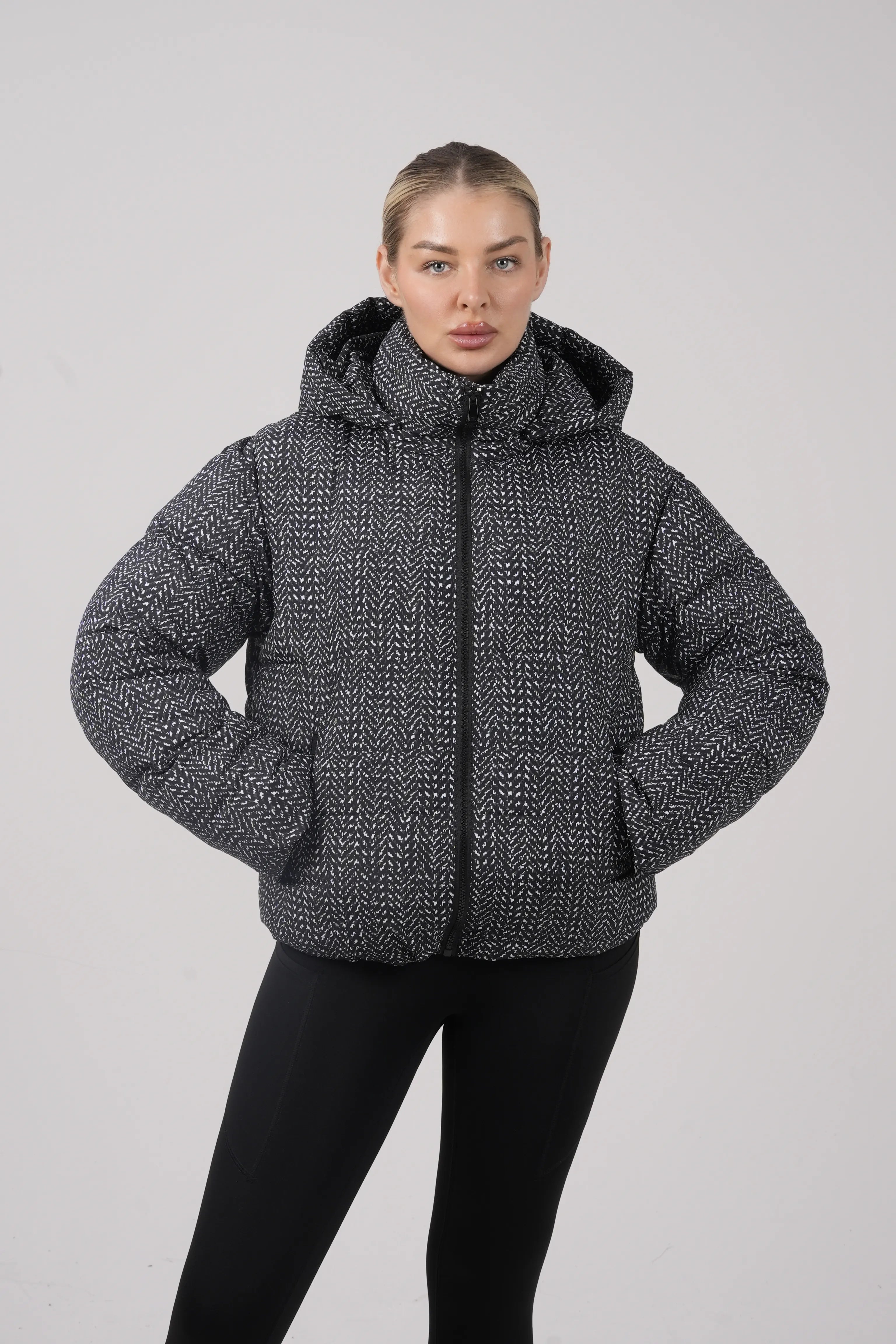 WarmCore™ Classic Short Detachable Hooded Puffer Jacket