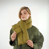 Padded Scarf With Logo Label Stitched At Bottom