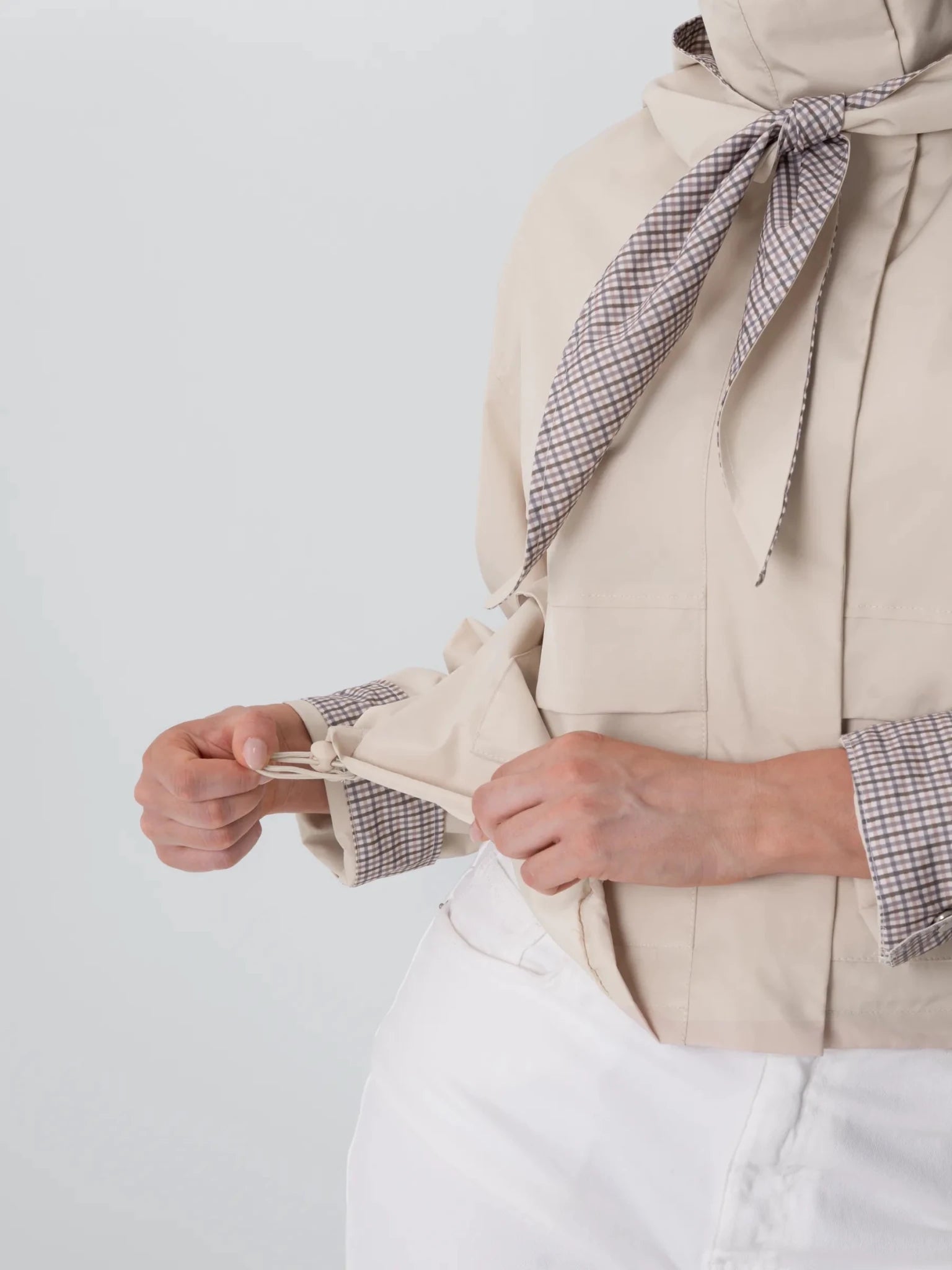 Effortless Style Funnel Collar Bomber Jacket With Hooded Scarf - PUFFIT