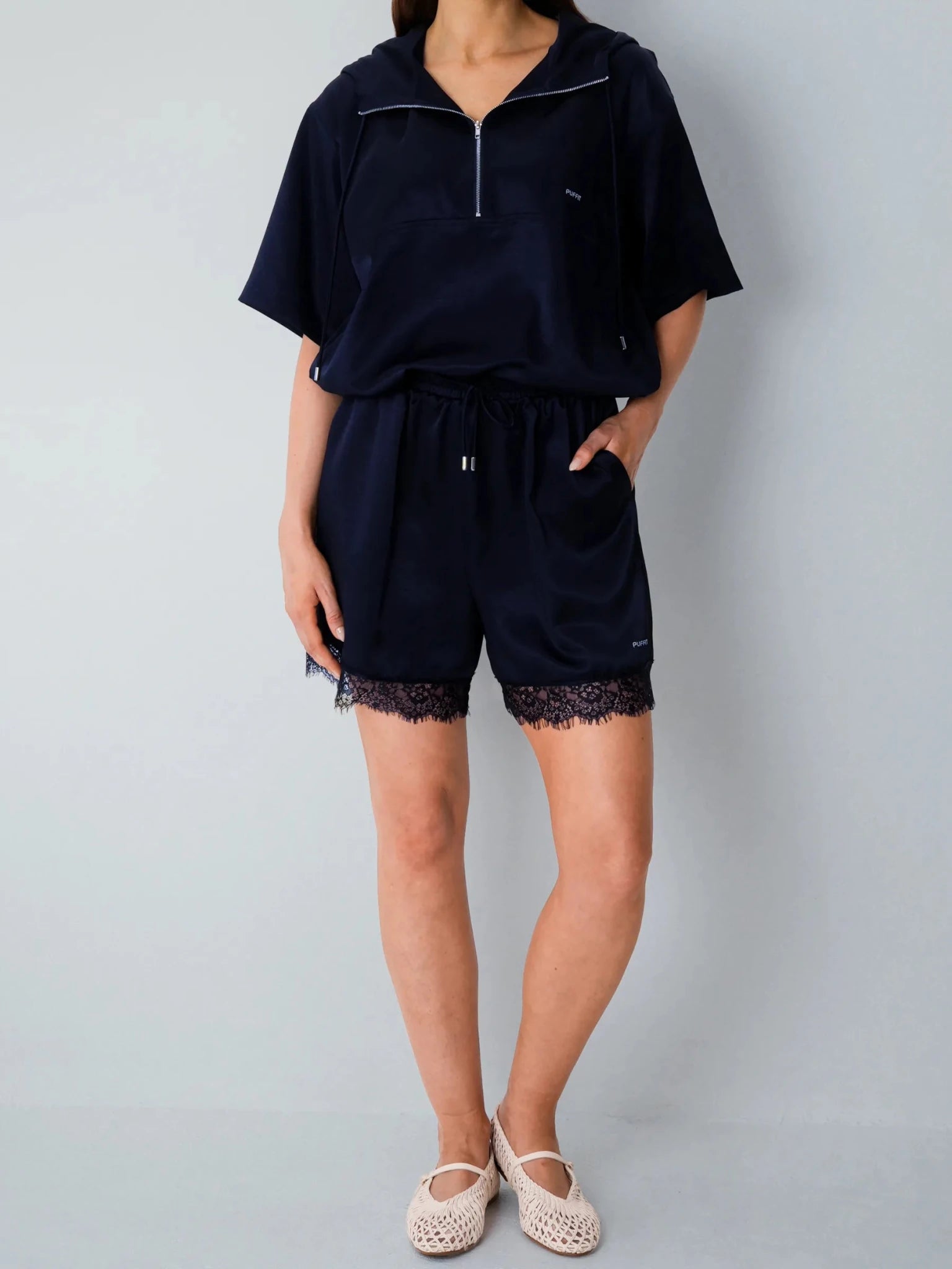 FreshWave™ Odor Control Silky Cool Touch Lace Trim Shorts - PUFFIT