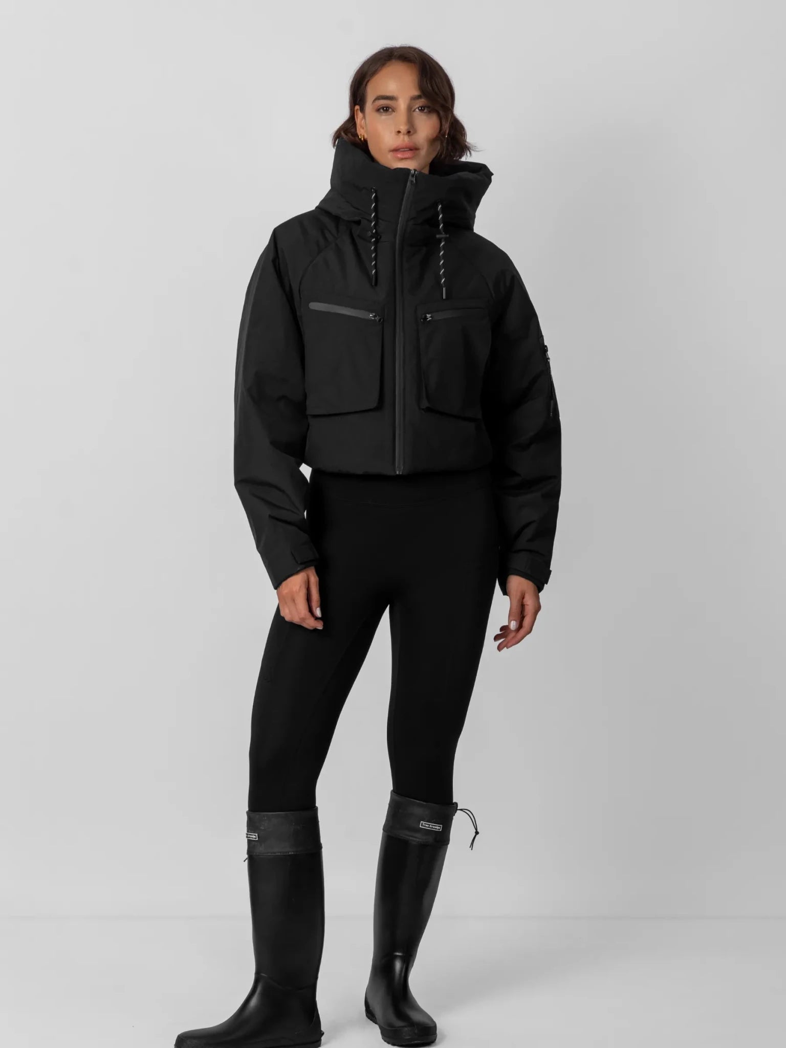 STM-TEX™ Elevated Padded Cropped Hooded Rain Jacket - PUFFITPK16