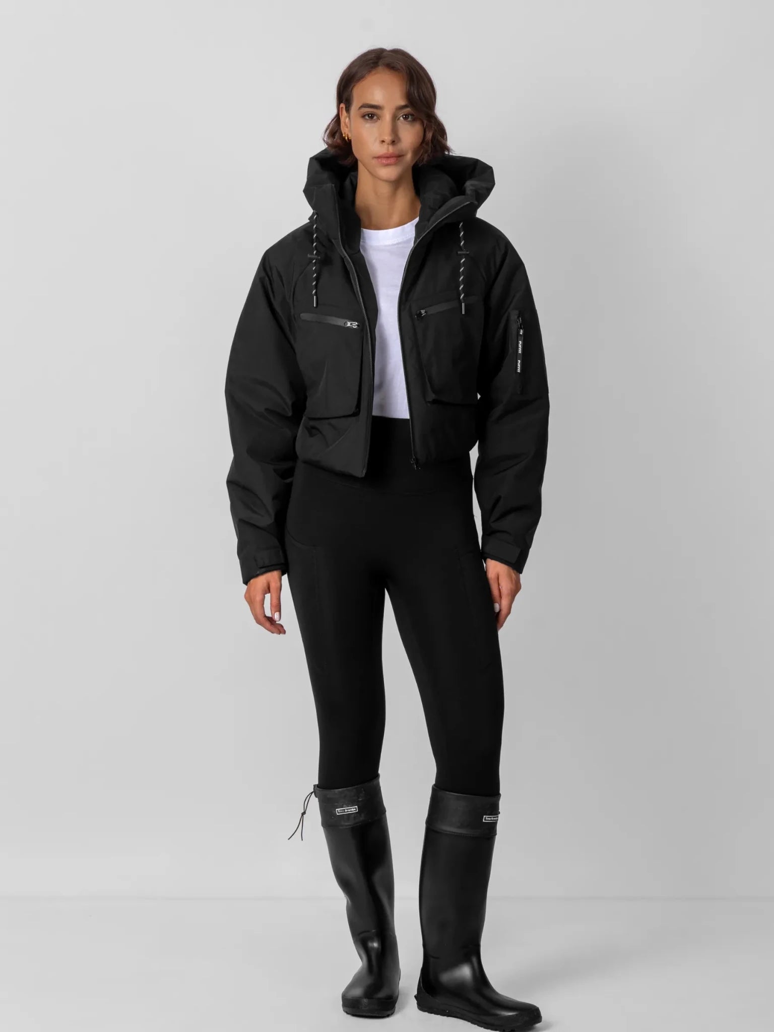 STM-TEX™ Elevated Padded Cropped Hooded Rain Jacket - PUFFITPK16