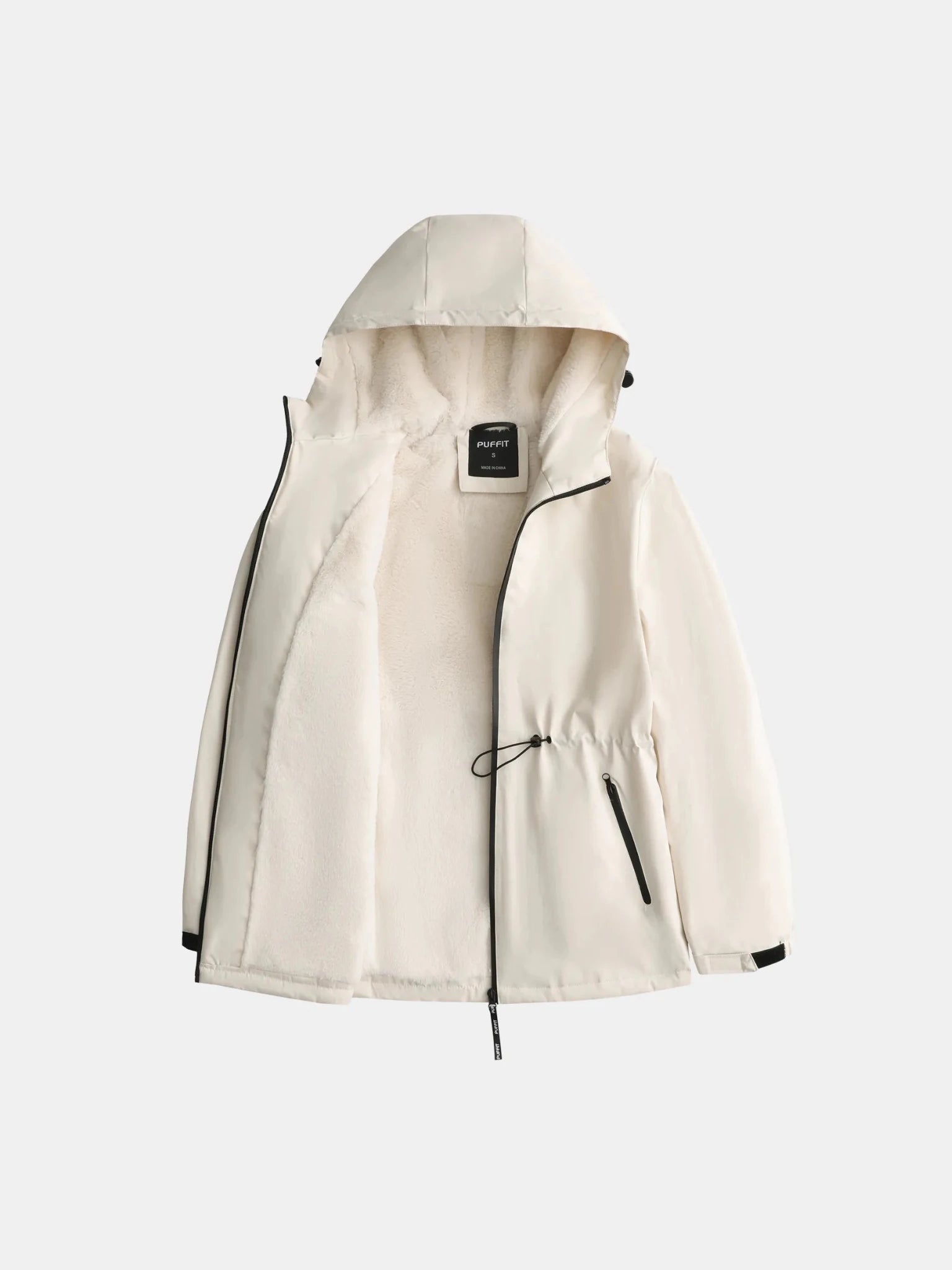 STM-TEX™ Faux Fur Lined Full Zip Rain Coat - PUFFIT