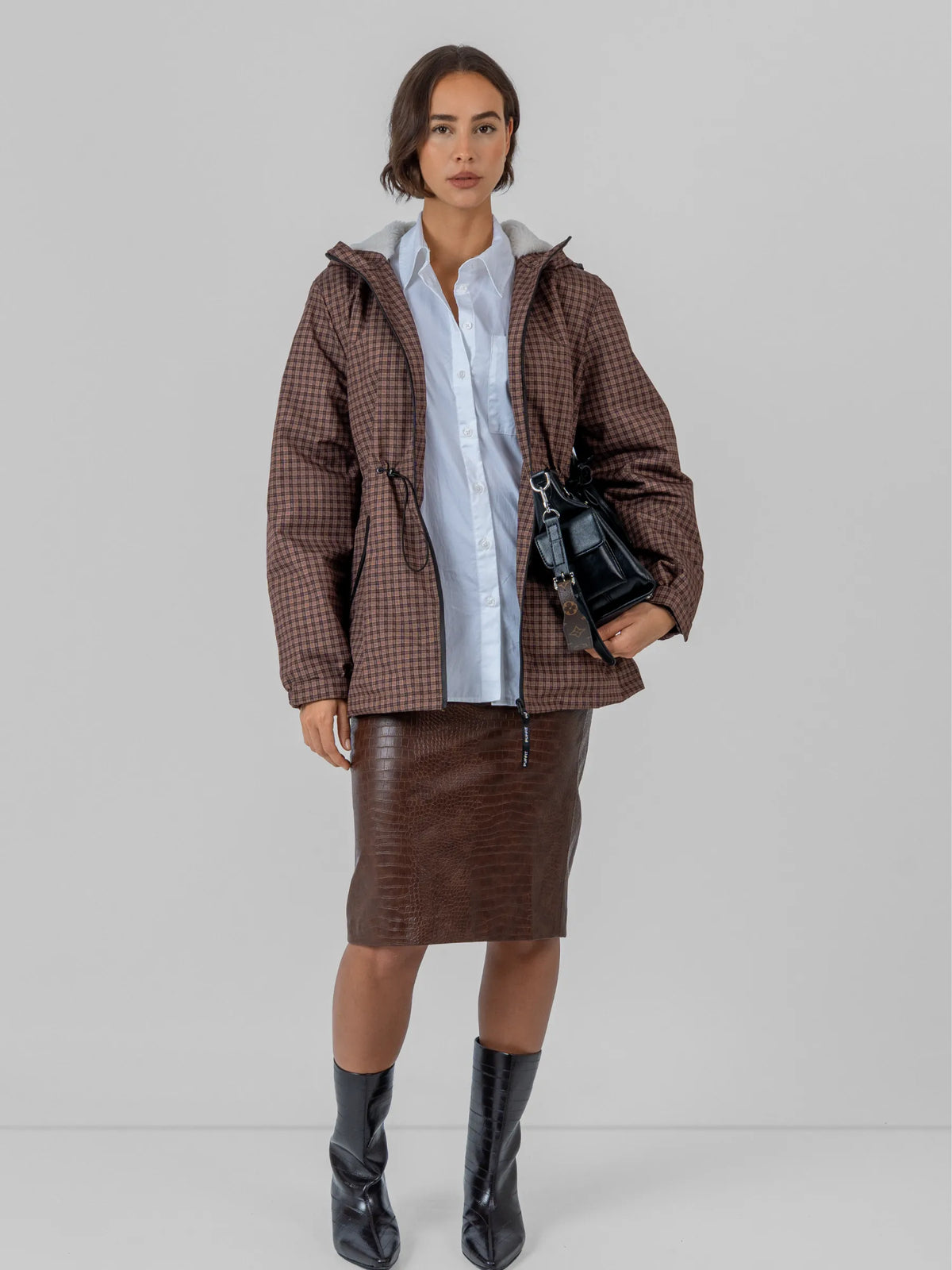 STM-TEX™ Faux Fur Lined Full Zip Rain Jacket - PUFFITPK07