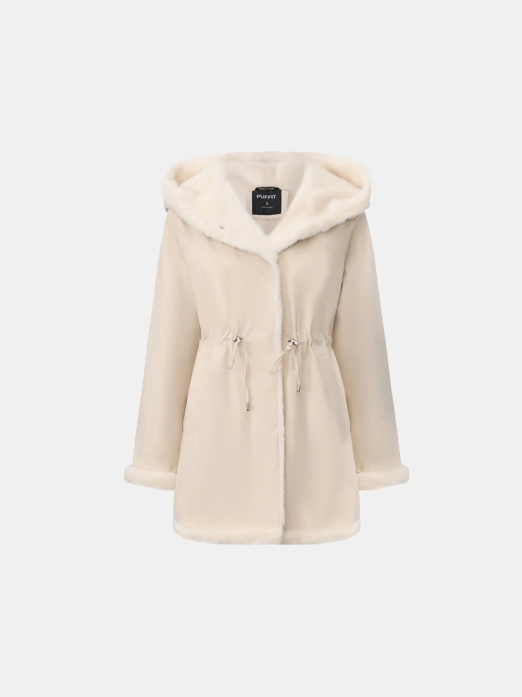STM-TEX™ Faux Fur Lined Mid Length Rain Coat - PUFFIT