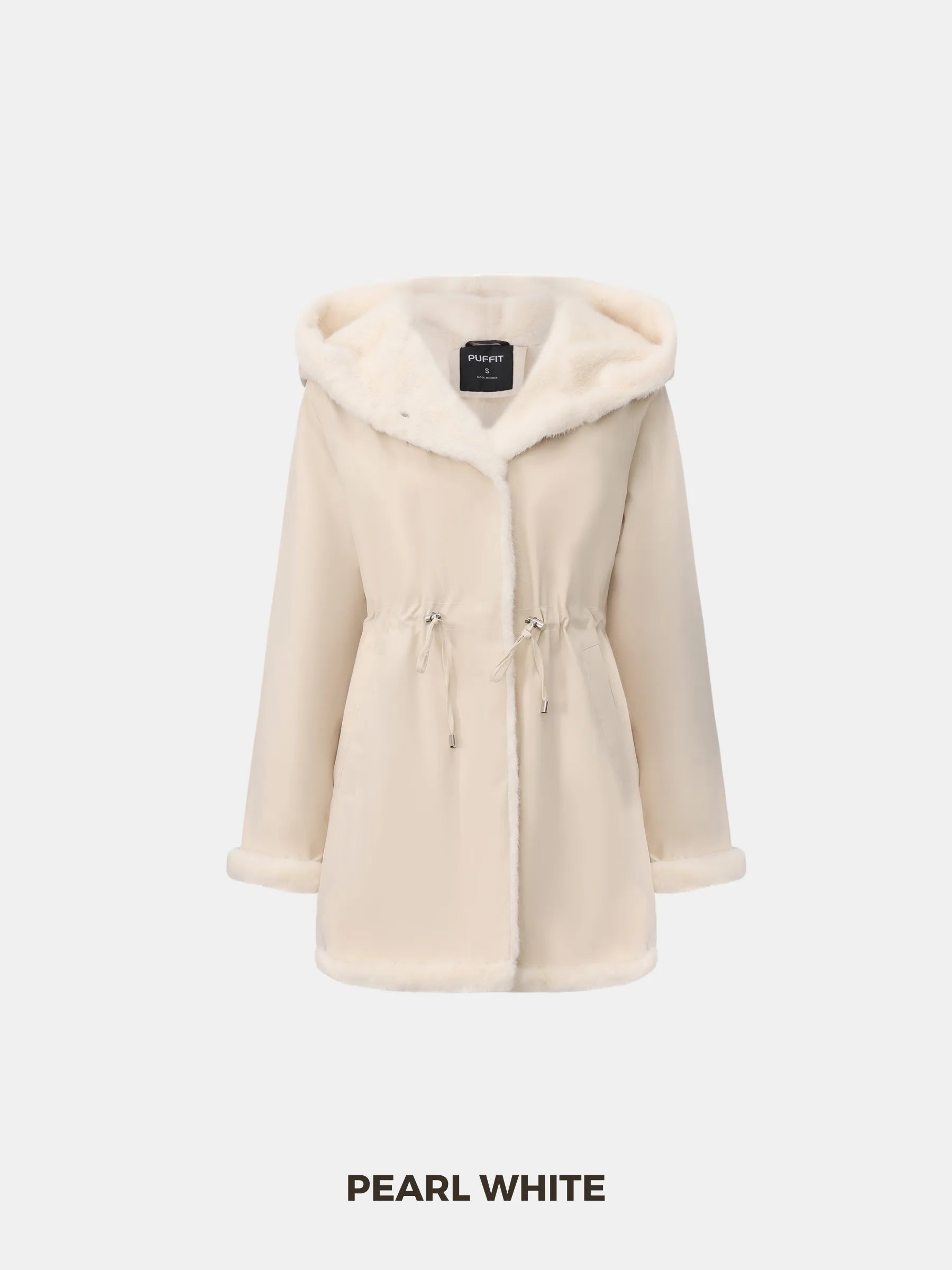 STM-TEX™ Faux Fur Lined Mid Length Rain Coat - PUFFIT