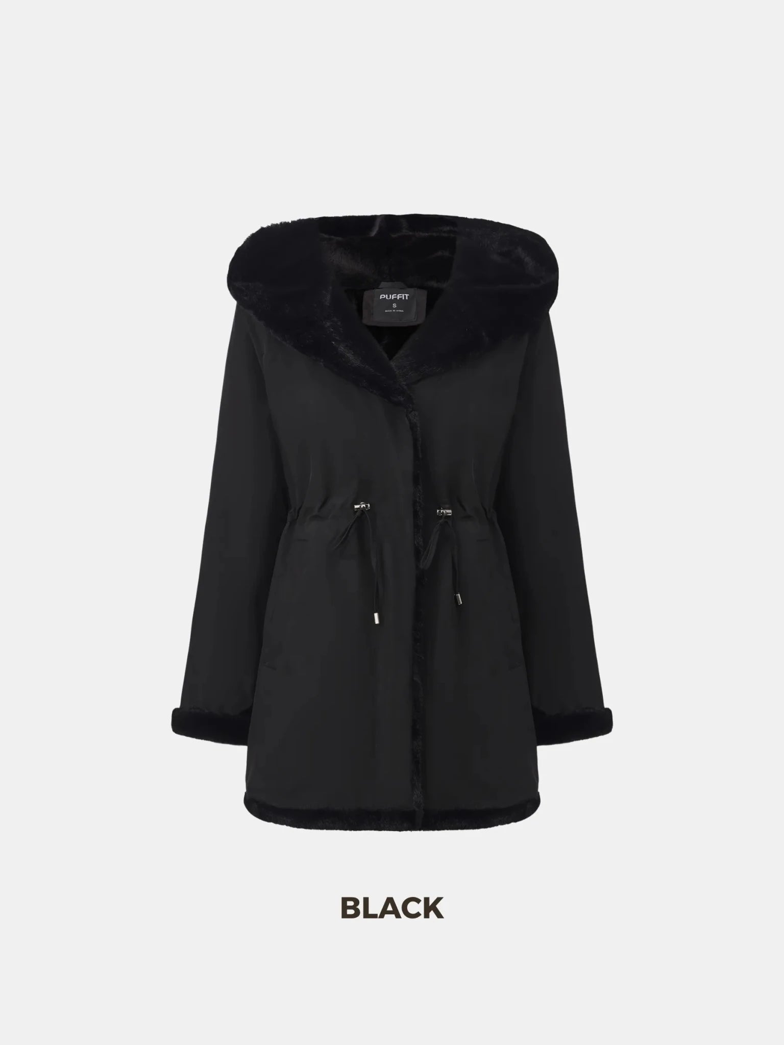 STM-TEX™ Faux Fur Lined Mid Length Rain Coat - PUFFIT
