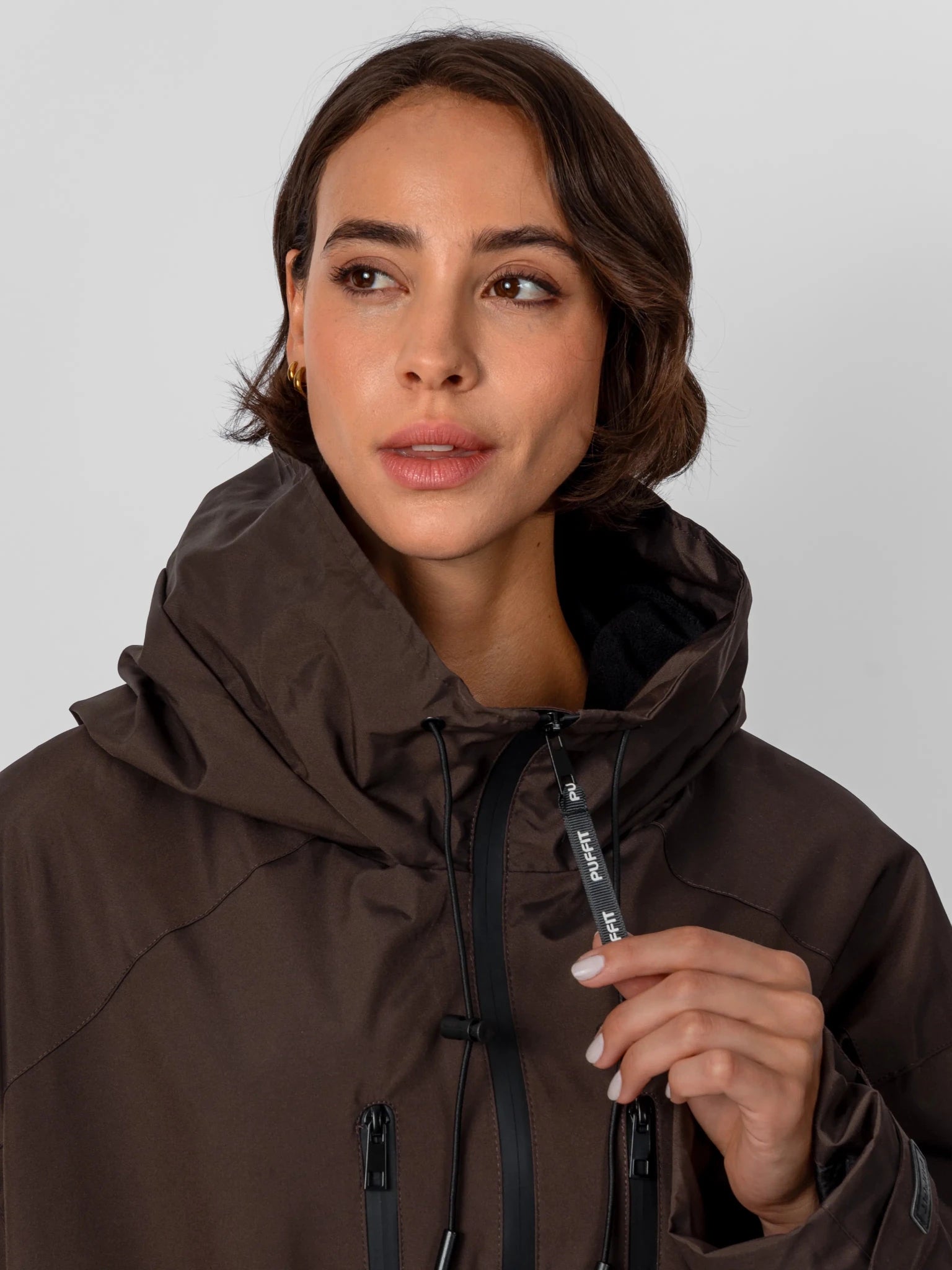 STM-TEX™ Fleece Lined One Size Short Oversized Rain Jacket - PUFFIT