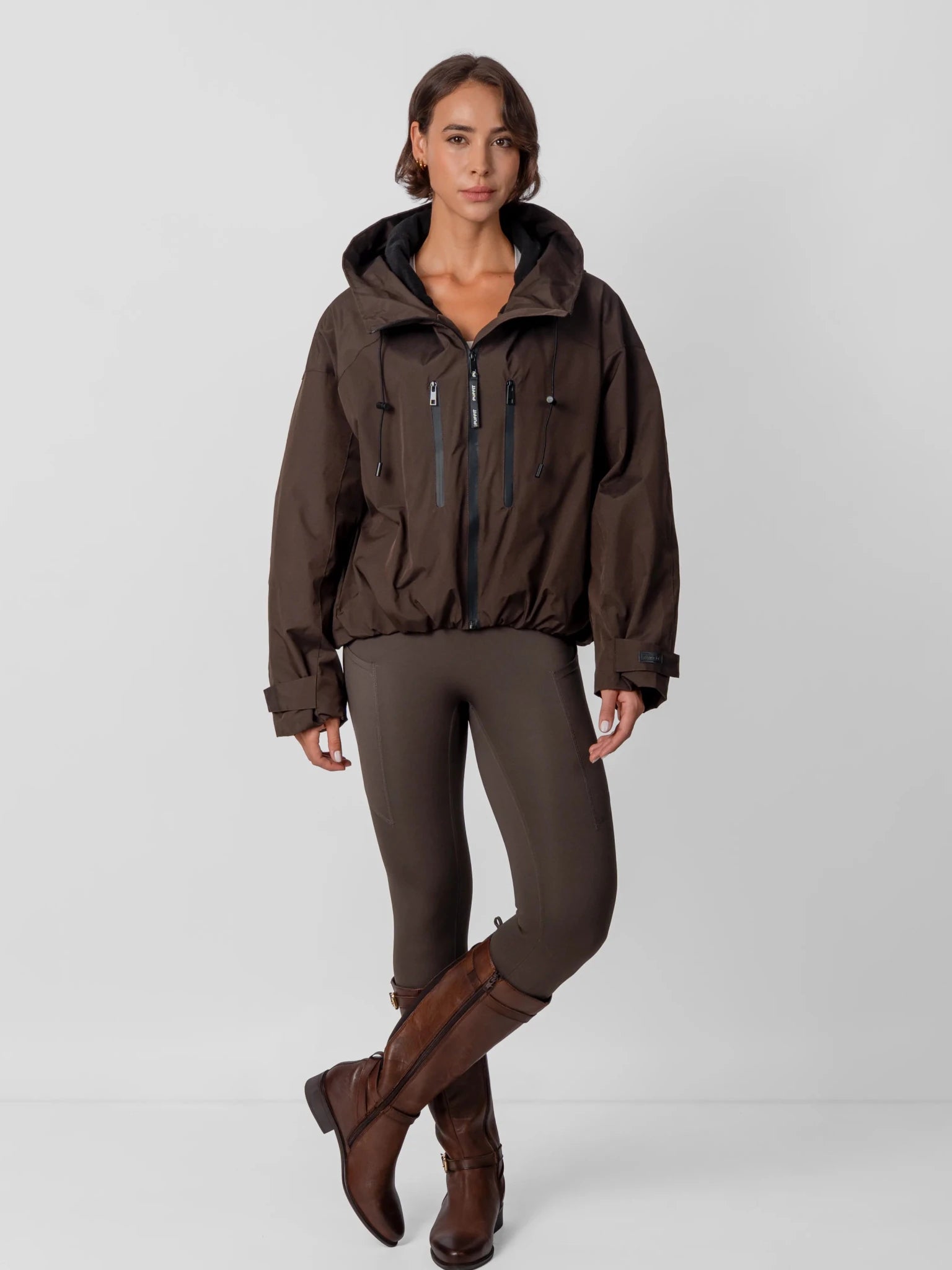 STM-TEX™ Fleece Lined One Size Short Oversized Rain Jacket - PUFFIT