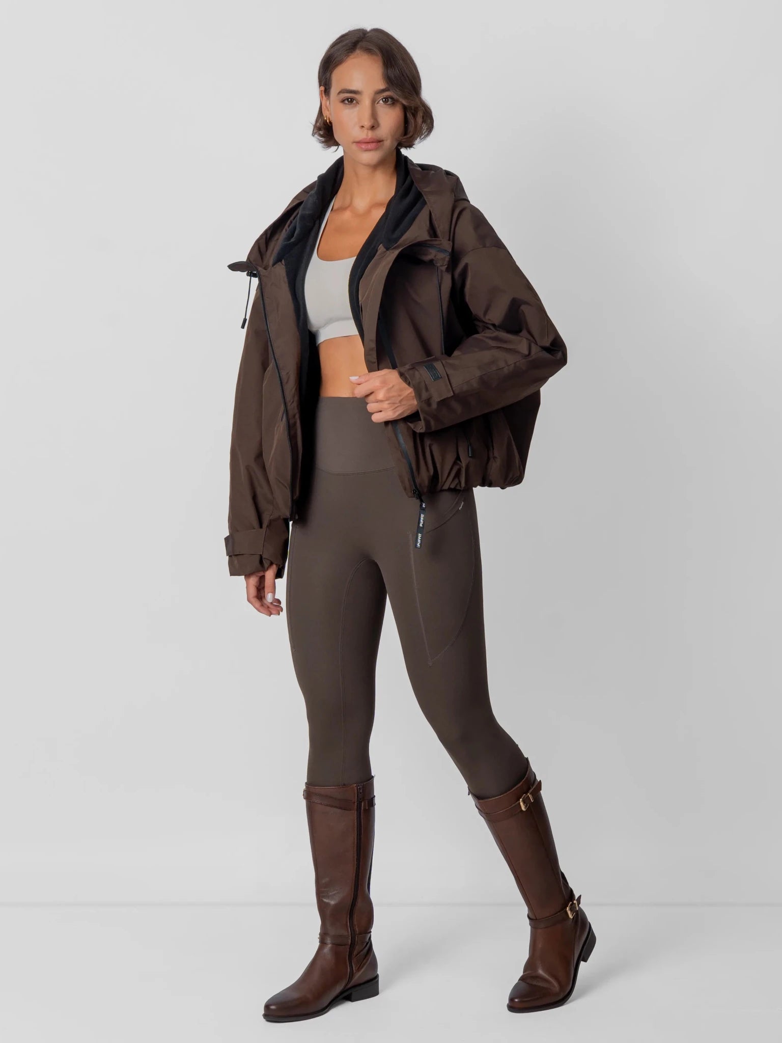 STM-TEX™ Fleece Lined One Size Short Oversized Rain Jacket - PUFFIT