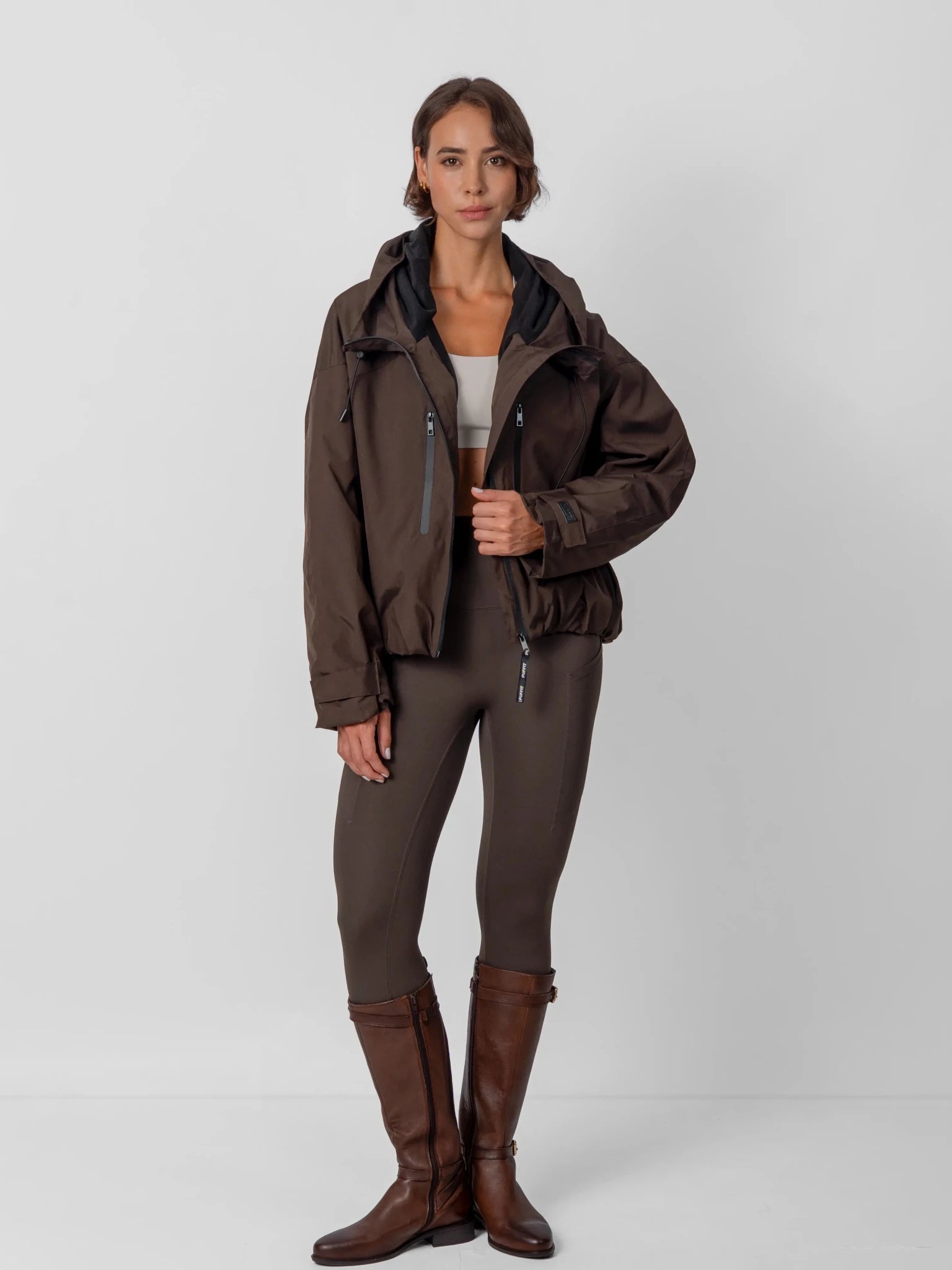 STM-TEX™ Fleece Lined One Size Short Oversized Rain Jacket - PUFFIT