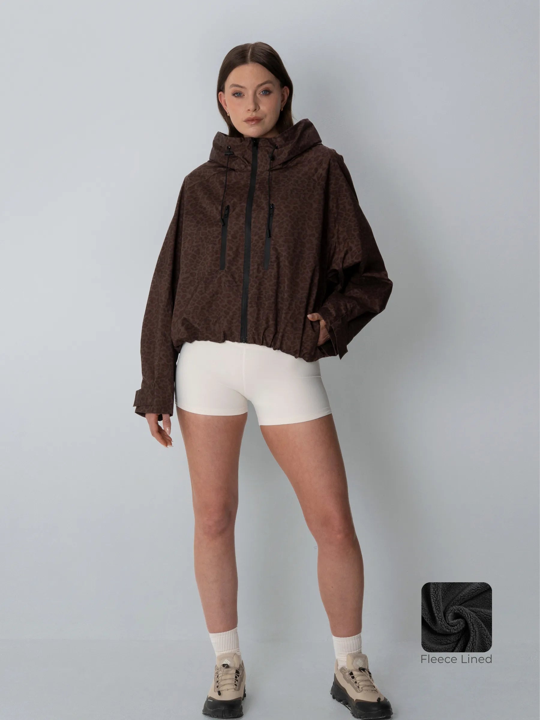 STM-TEX™ Fleece Lined One Size Short Oversized Rain Jacket - PUFFIT