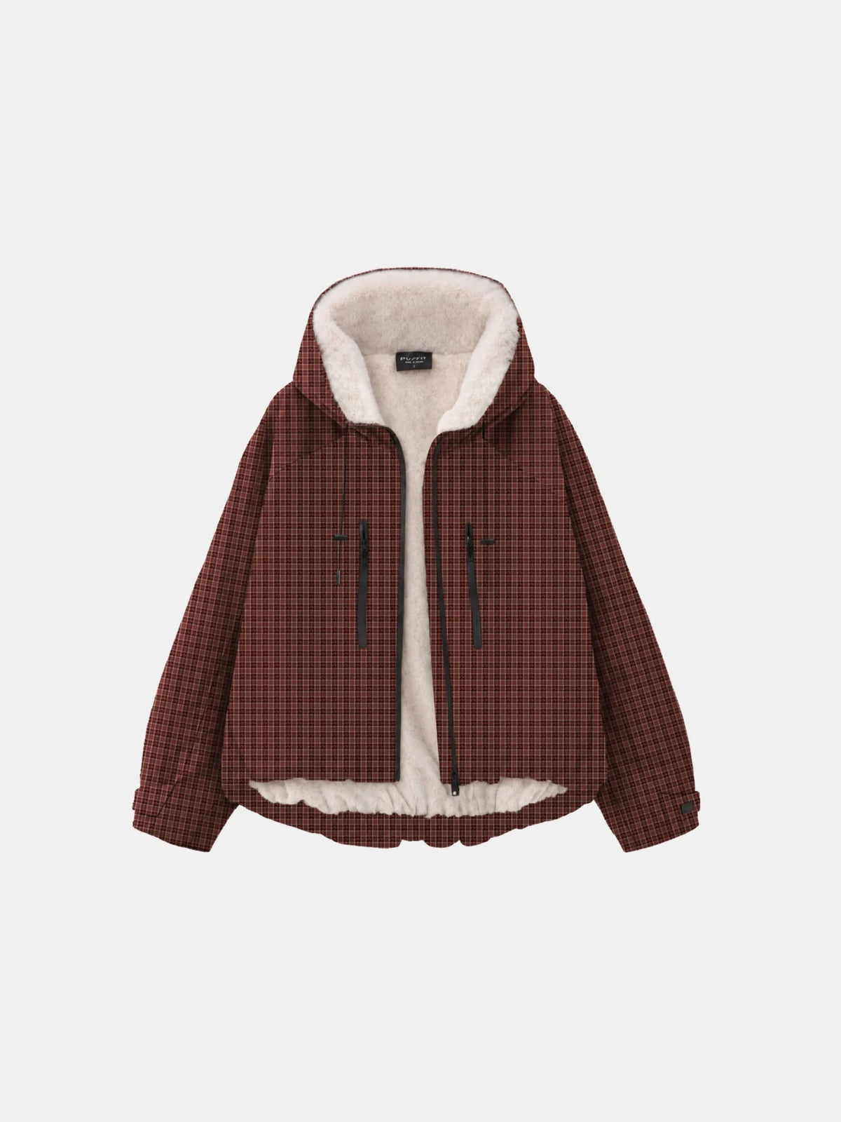 STM-TEX™ One Size Ruby Check Short Oversized Rain Jacket