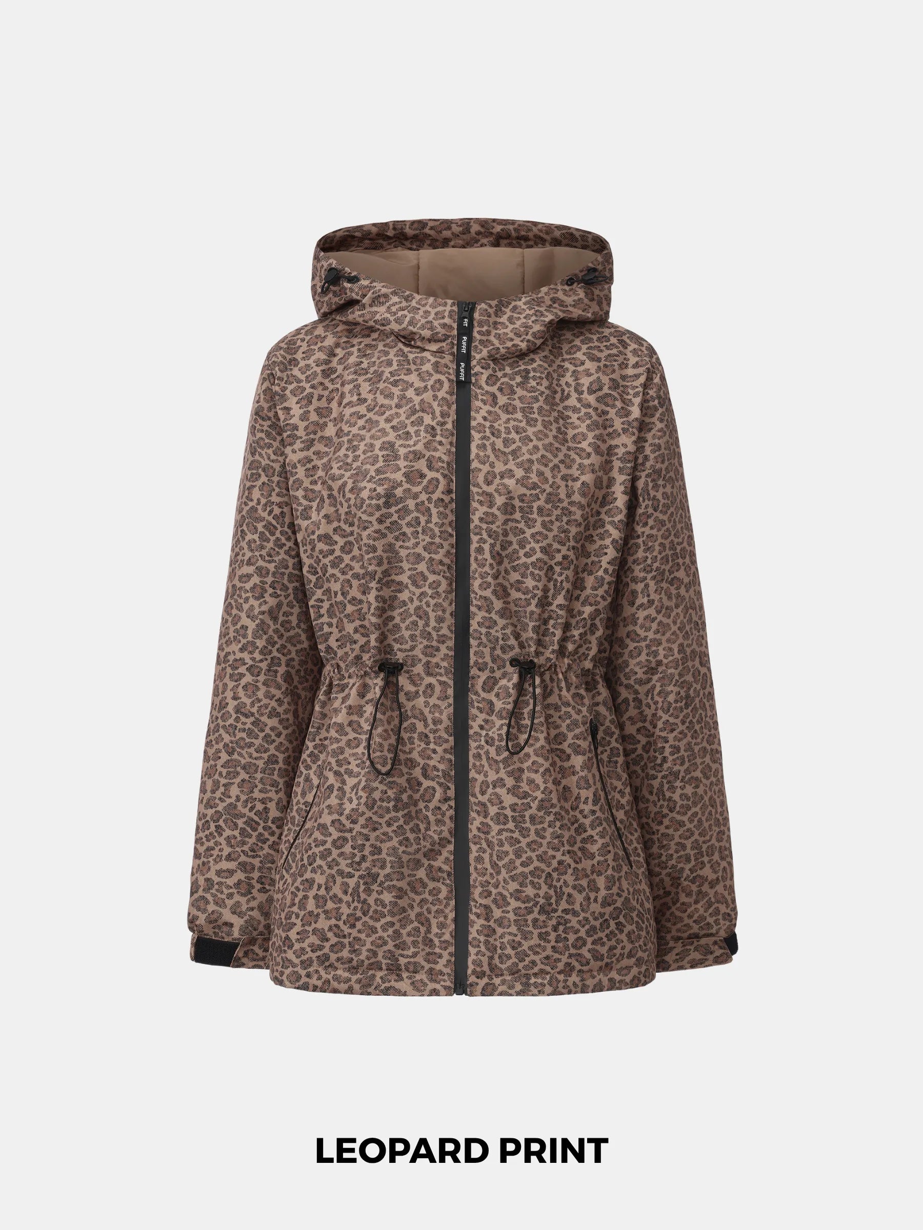 STM-TEX™ Premium Leopard Full Zip Rain Coat - PUFFIT