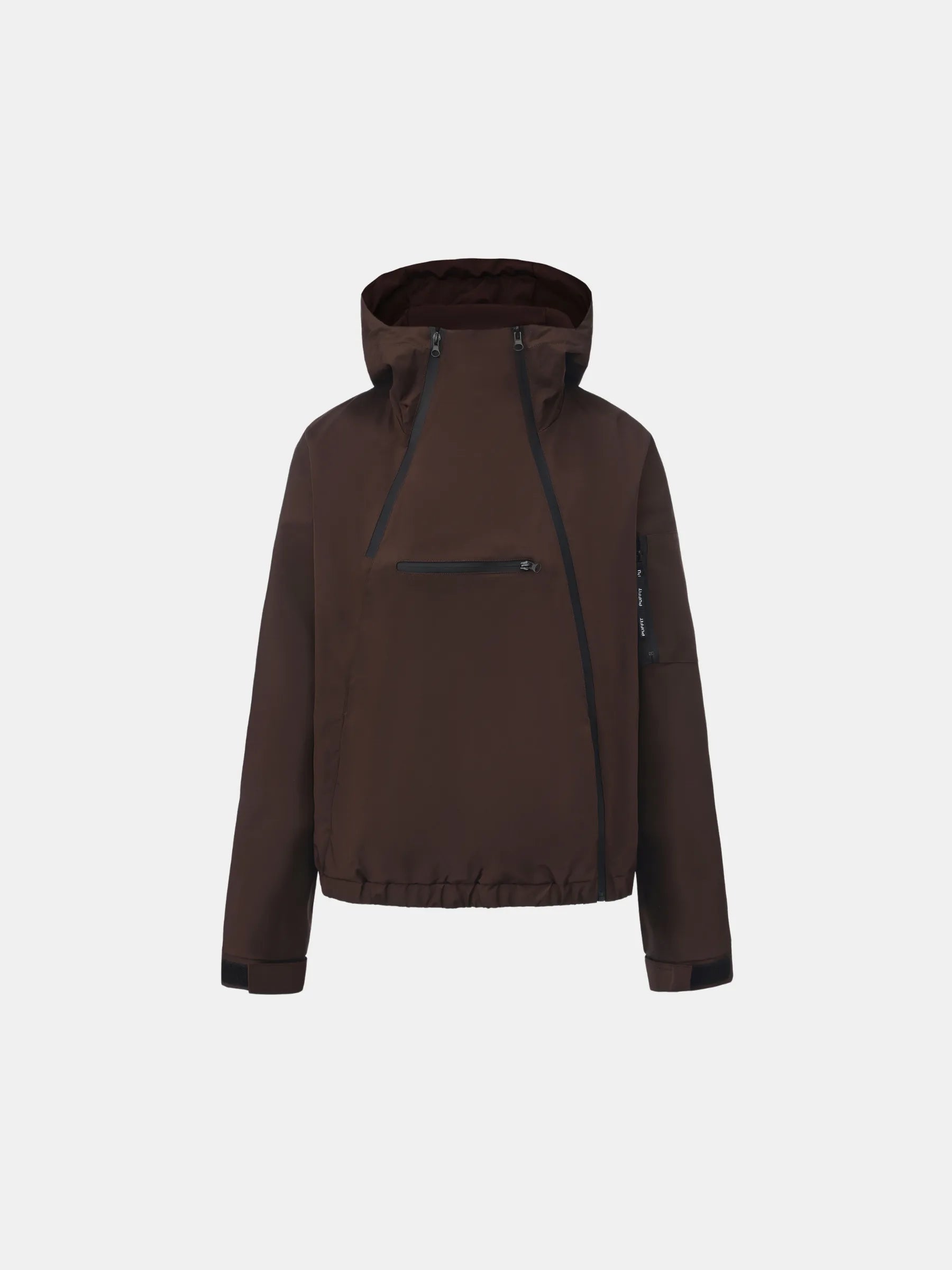 STM-TEX™ Short Asymmetric Zip Rain Hoodie - PUFFIT