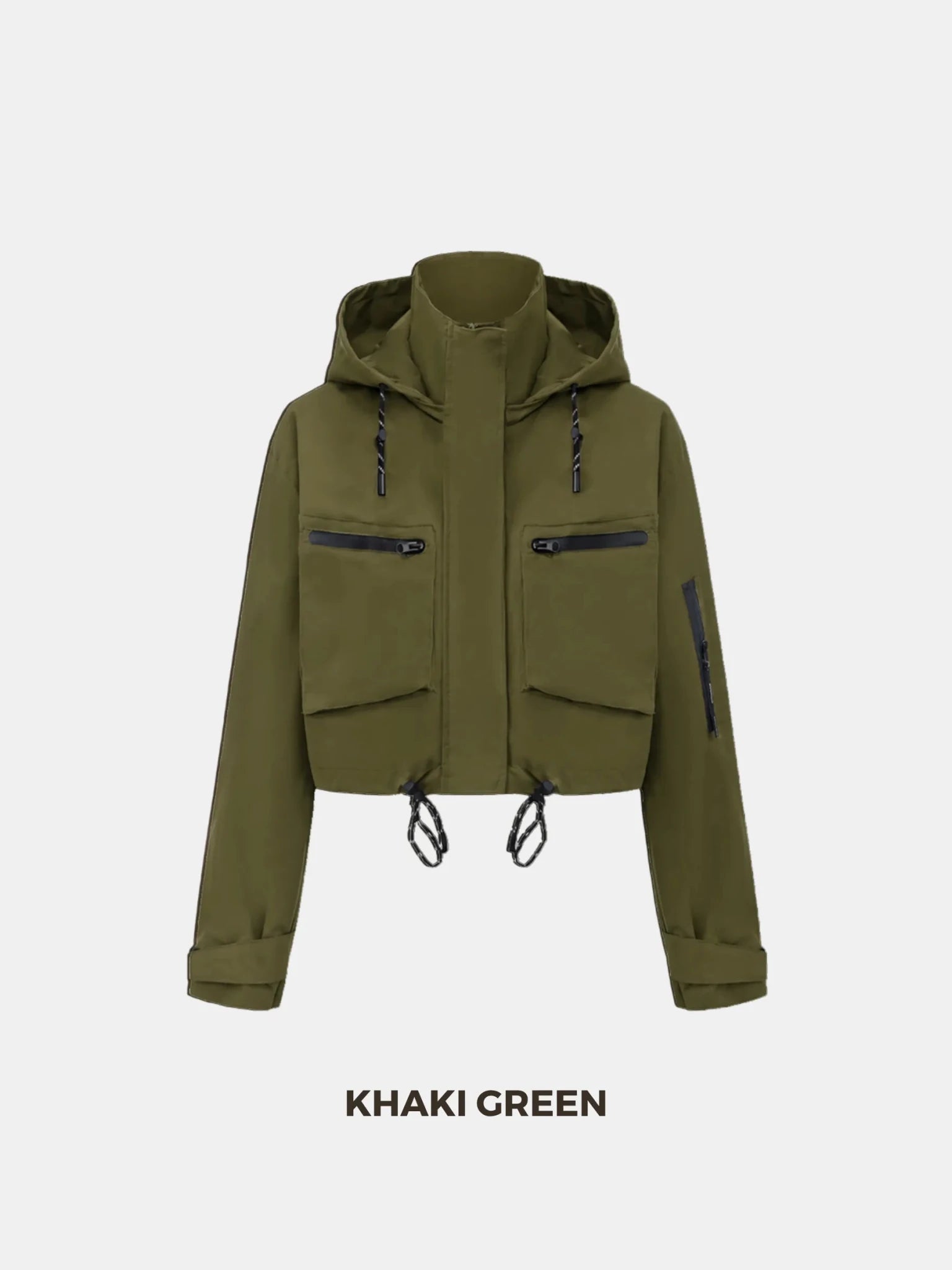 STM-TEX™ Summer Cropped Detached Hooded Rain Jacket - Stay Puffit - PUFFIT