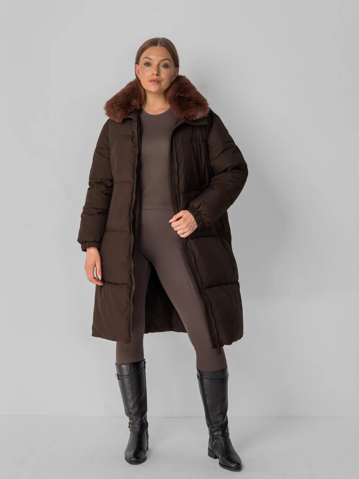 WarmCore™ Classic Long Hooded Puffer Jacket - PUFFITA08