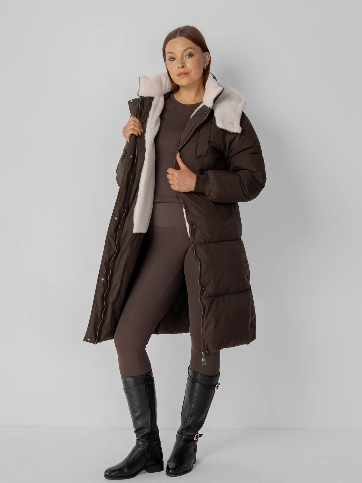 WarmCore™ Classic Long Hooded Puffer Jacket - PUFFITA08
