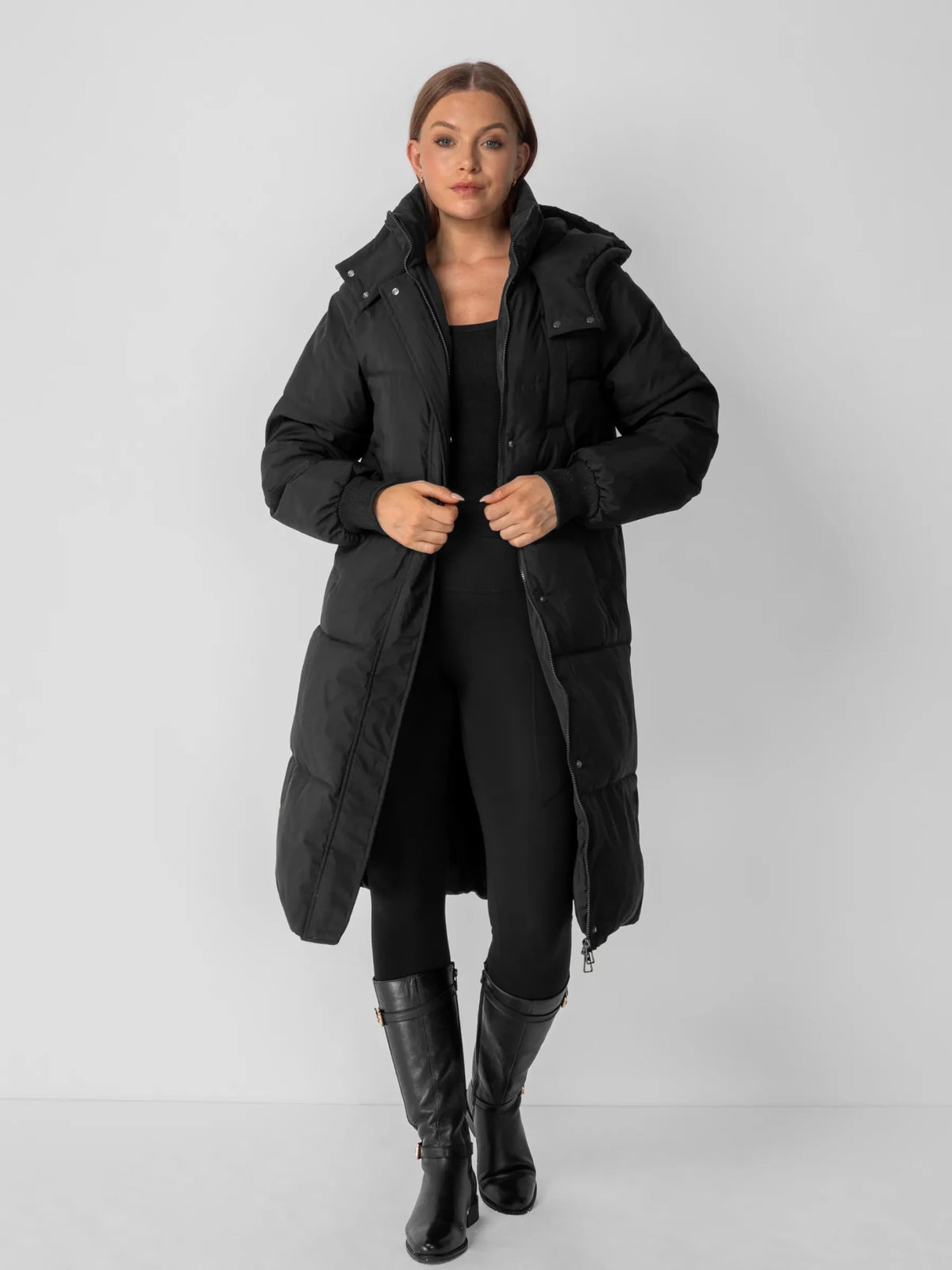WarmCore™ Classic Long Hooded Puffer Jacket - PUFFITA08