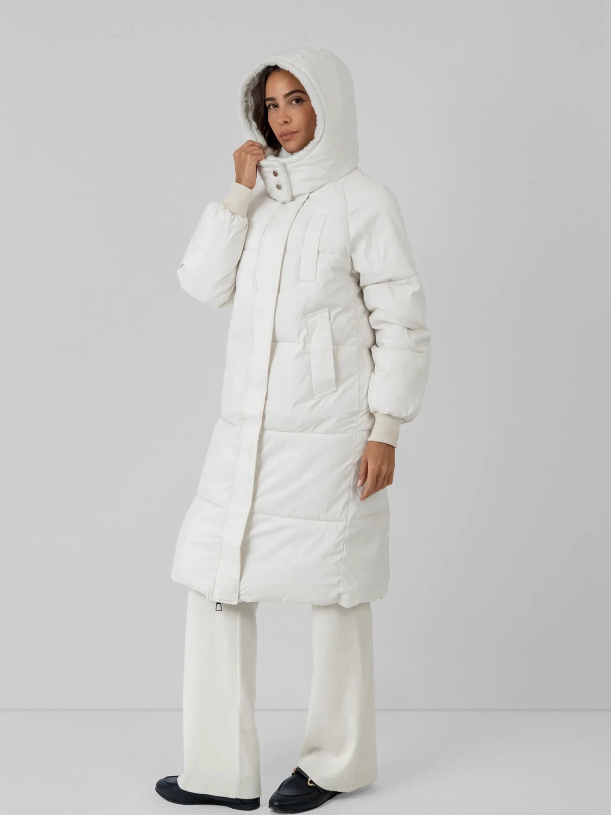 WarmCore™ Faux Fur Lined Classic Long Puffer