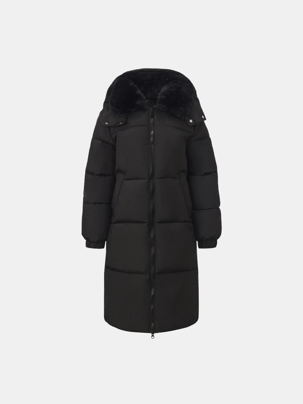 WarmCore™ Faux Fur Collar Long Puffer Jacket - PUFFIT