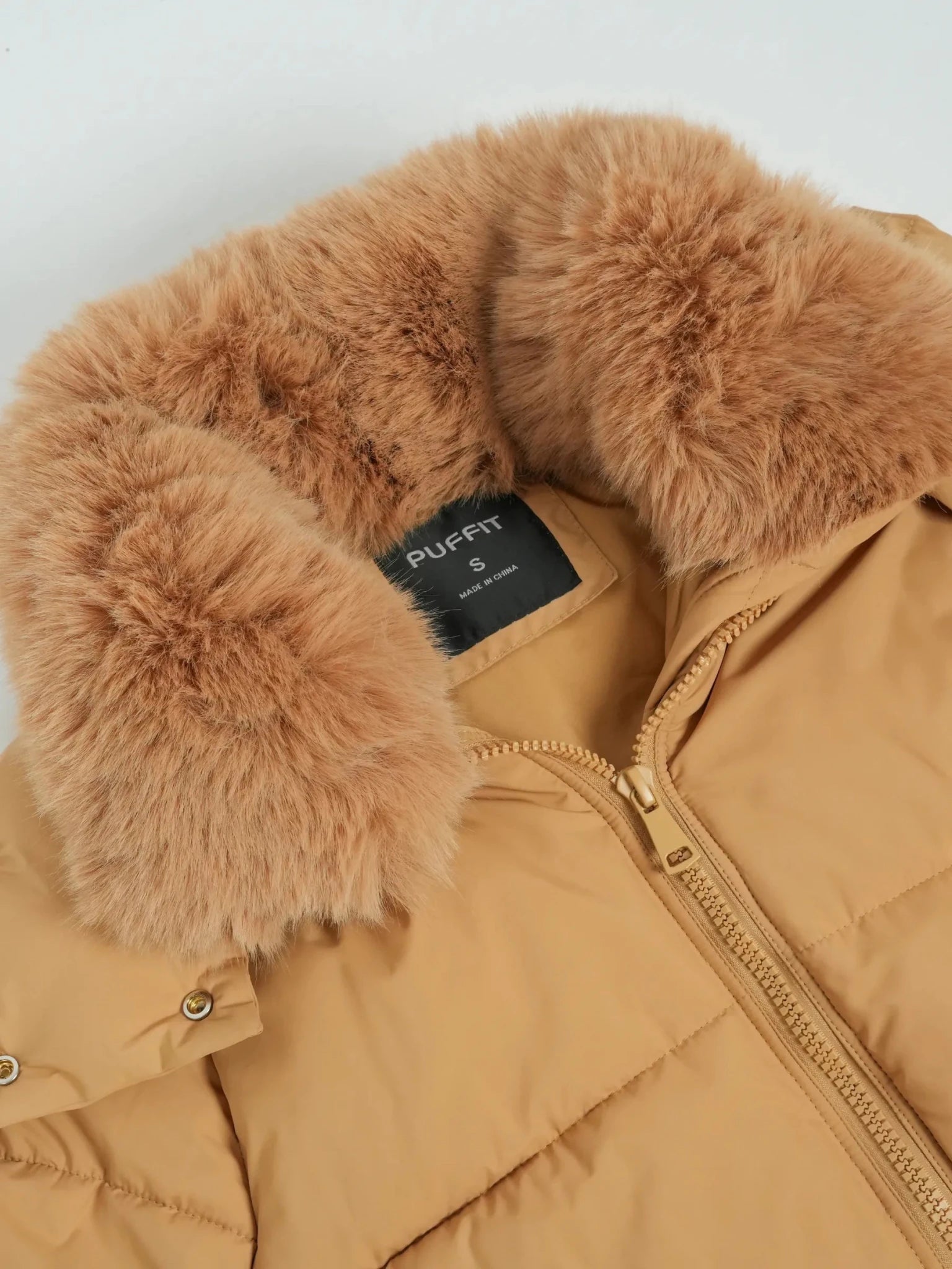 WarmCore™ Detachable Faux Fur Collar Hooded Puffer - PUFFIT