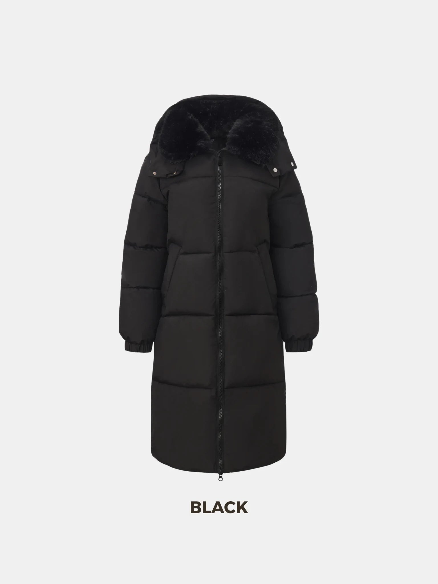 WarmCore™ Faux Fur Collar Long Puffer Jacket - PUFFIT