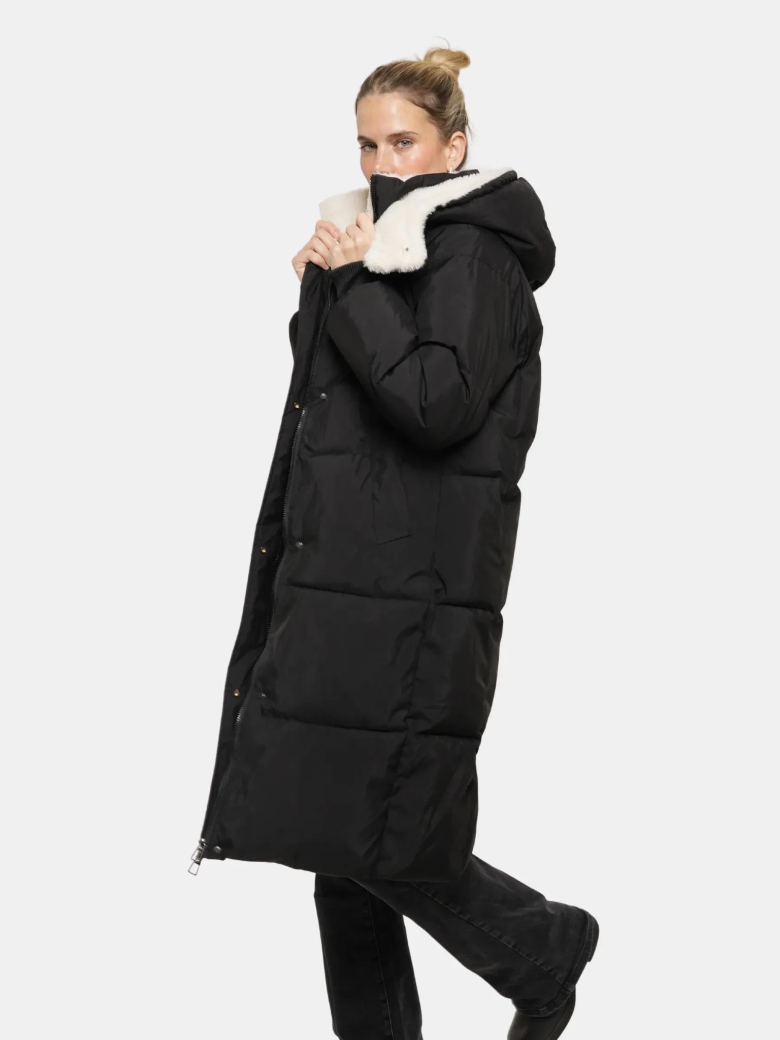 WarmCore™ Faux Fur Lined Classic Long Puffer - PUFFIT