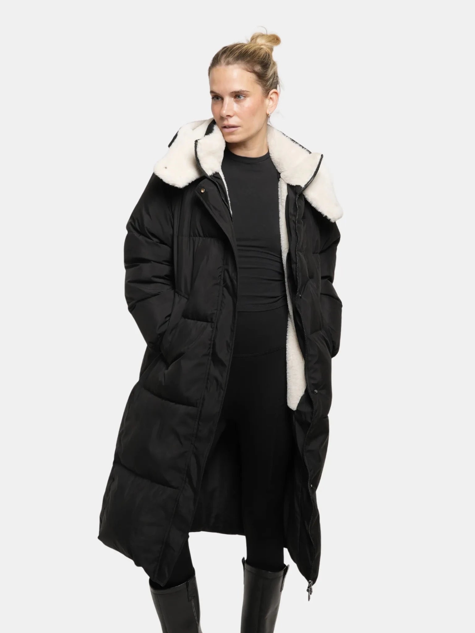 WarmCore™ Faux Fur Lined Classic Long Puffer - PUFFIT