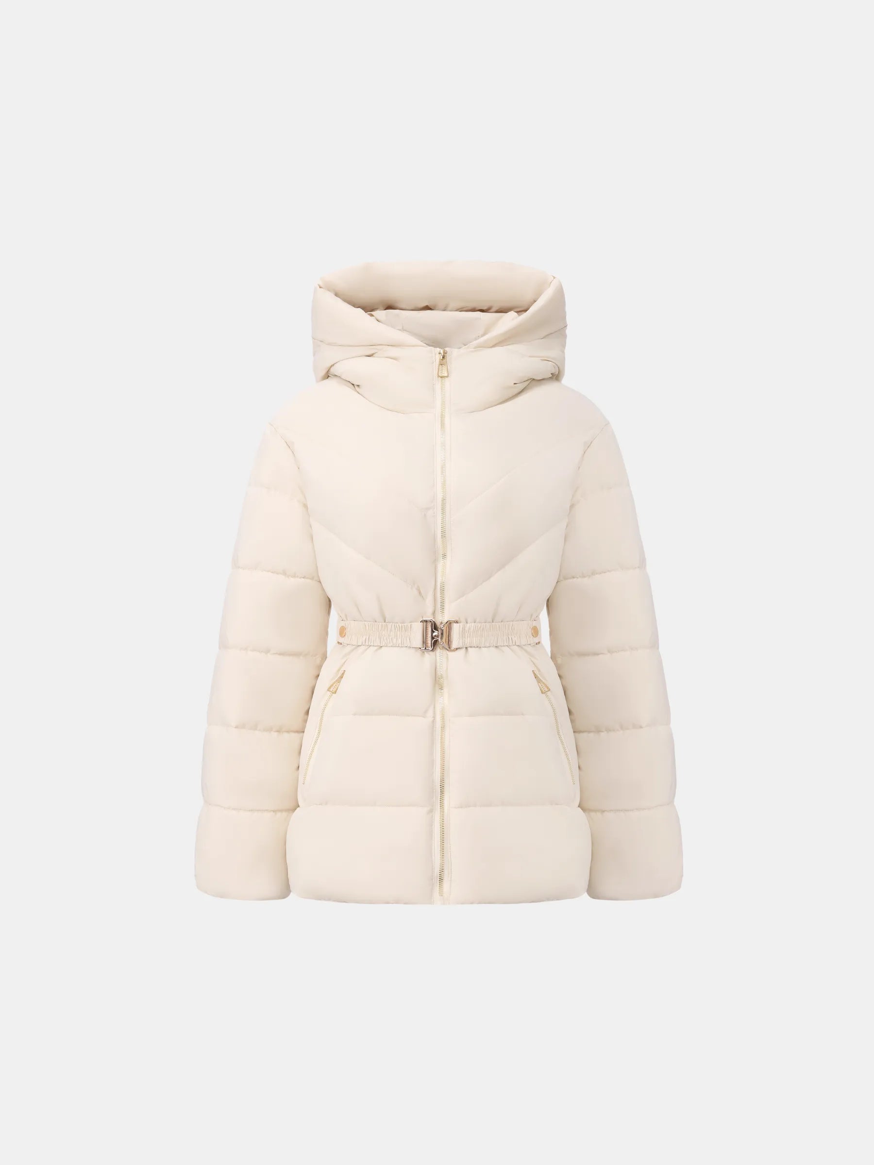WarmCore™ Gold-tone Belted Puffer Jacket - PUFFIT