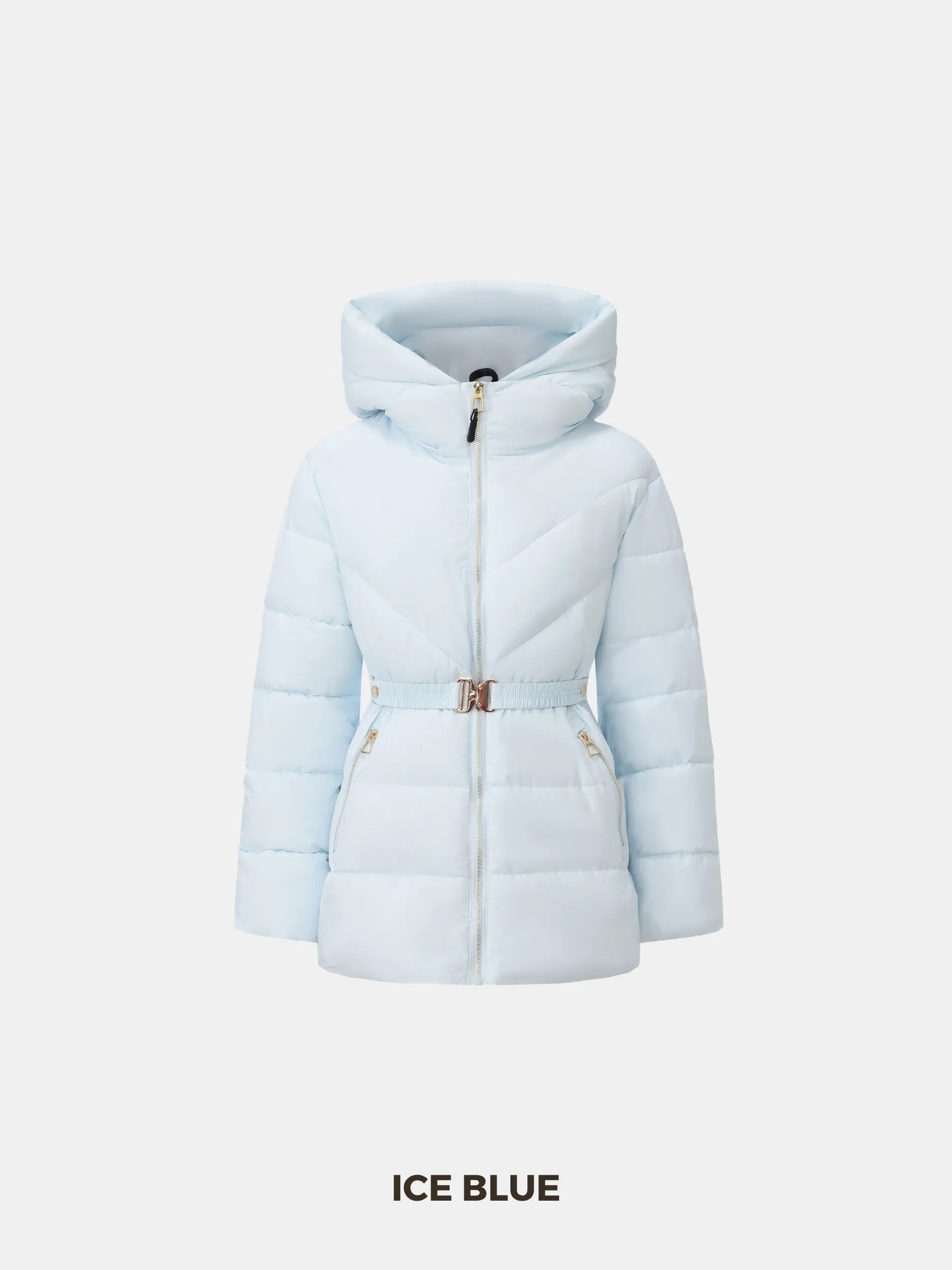 WarmCore™ Gold-tone Belted Puffer Jacket - PUFFIT