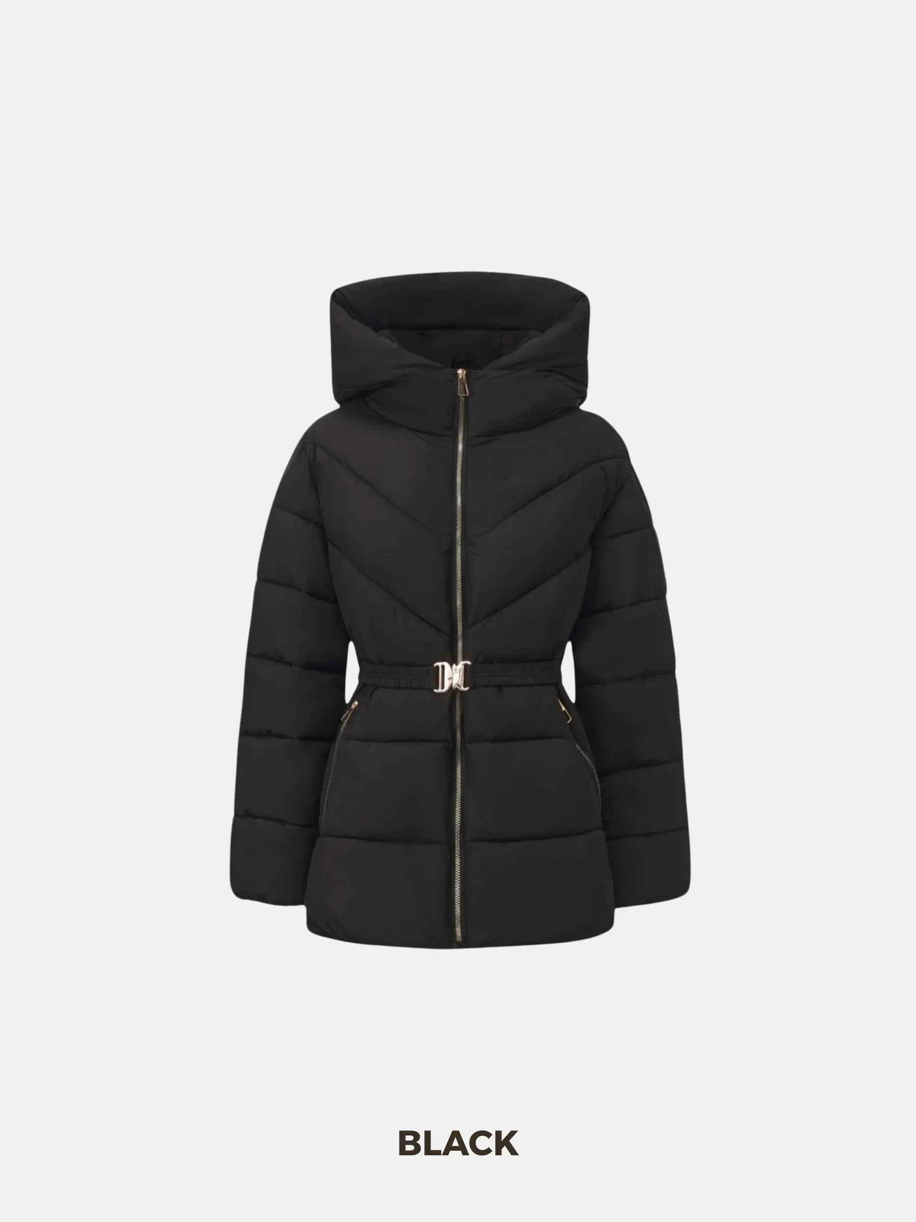 WarmCore™ Gold-tone Belted Puffer Jacket - PUFFIT