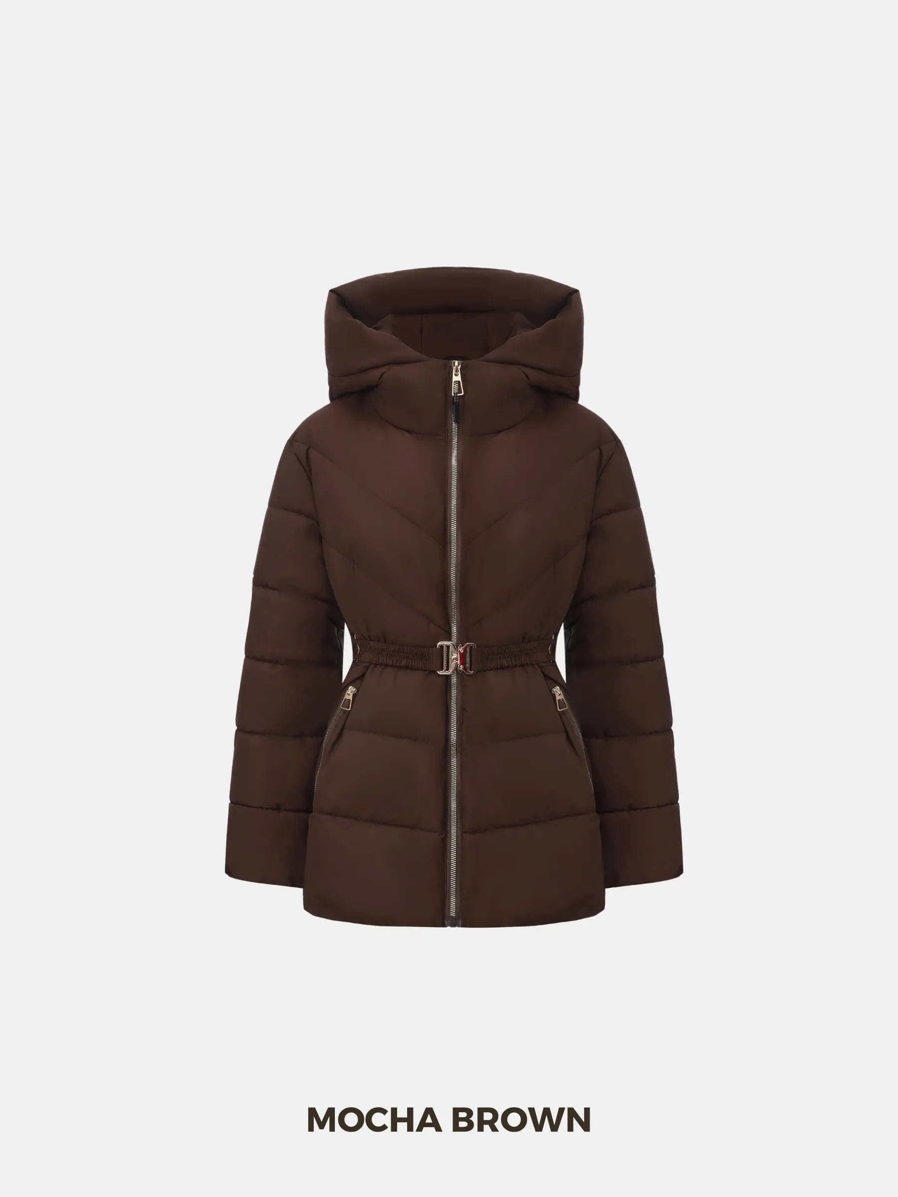 WarmCore™ Gold-tone Belted Puffer Jacket - PUFFIT