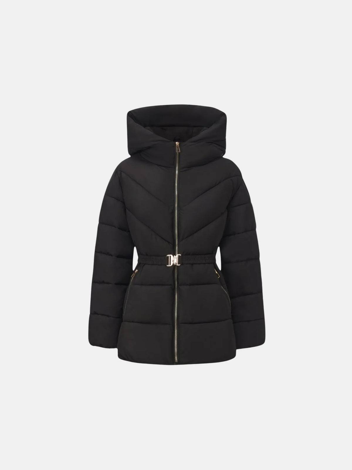WarmCore™ Gold-tone Belted Puffer Jacket - PUFFIT